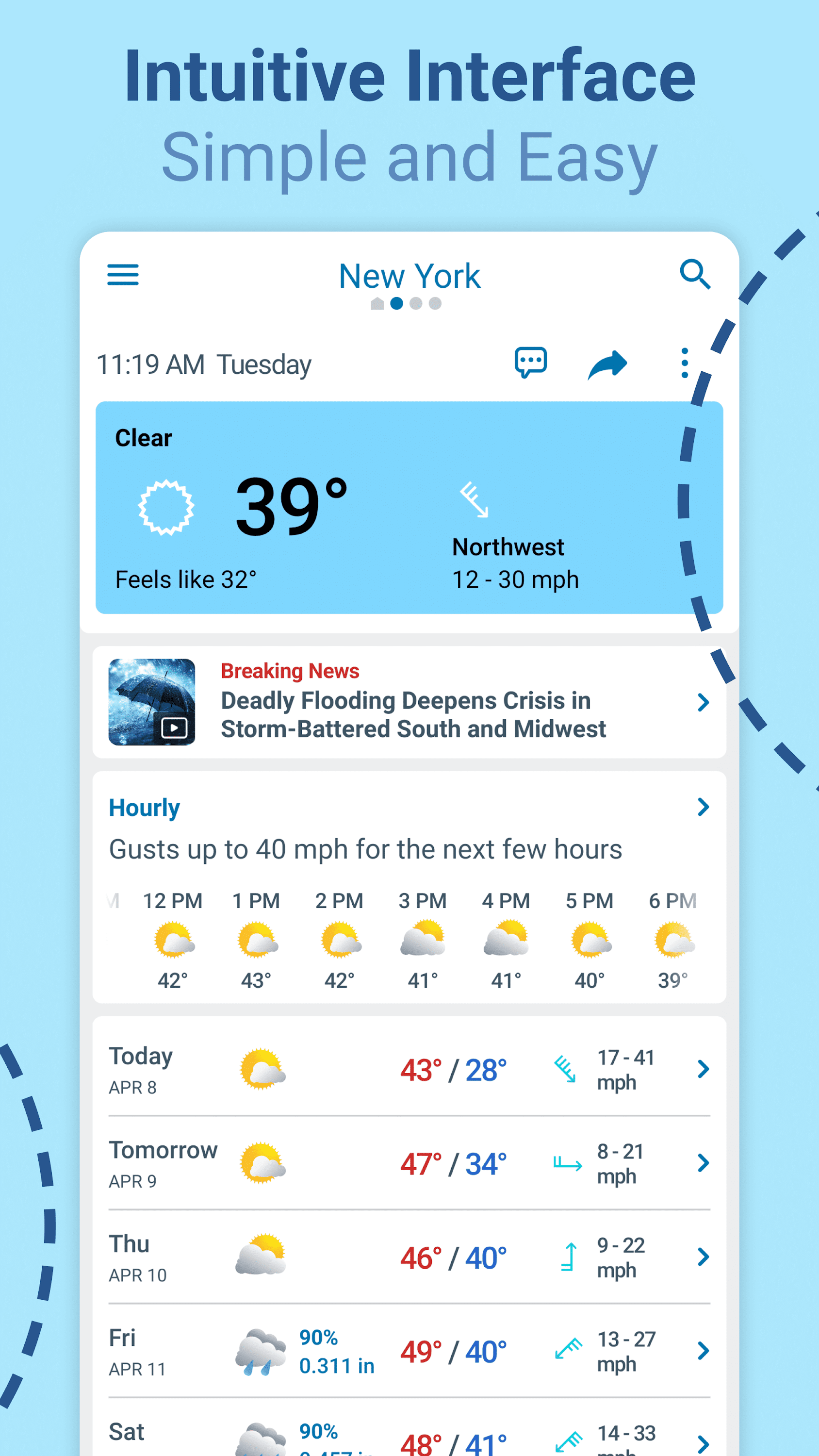 اسکرین شات 2 برنامه Weather Radar - Meteored News