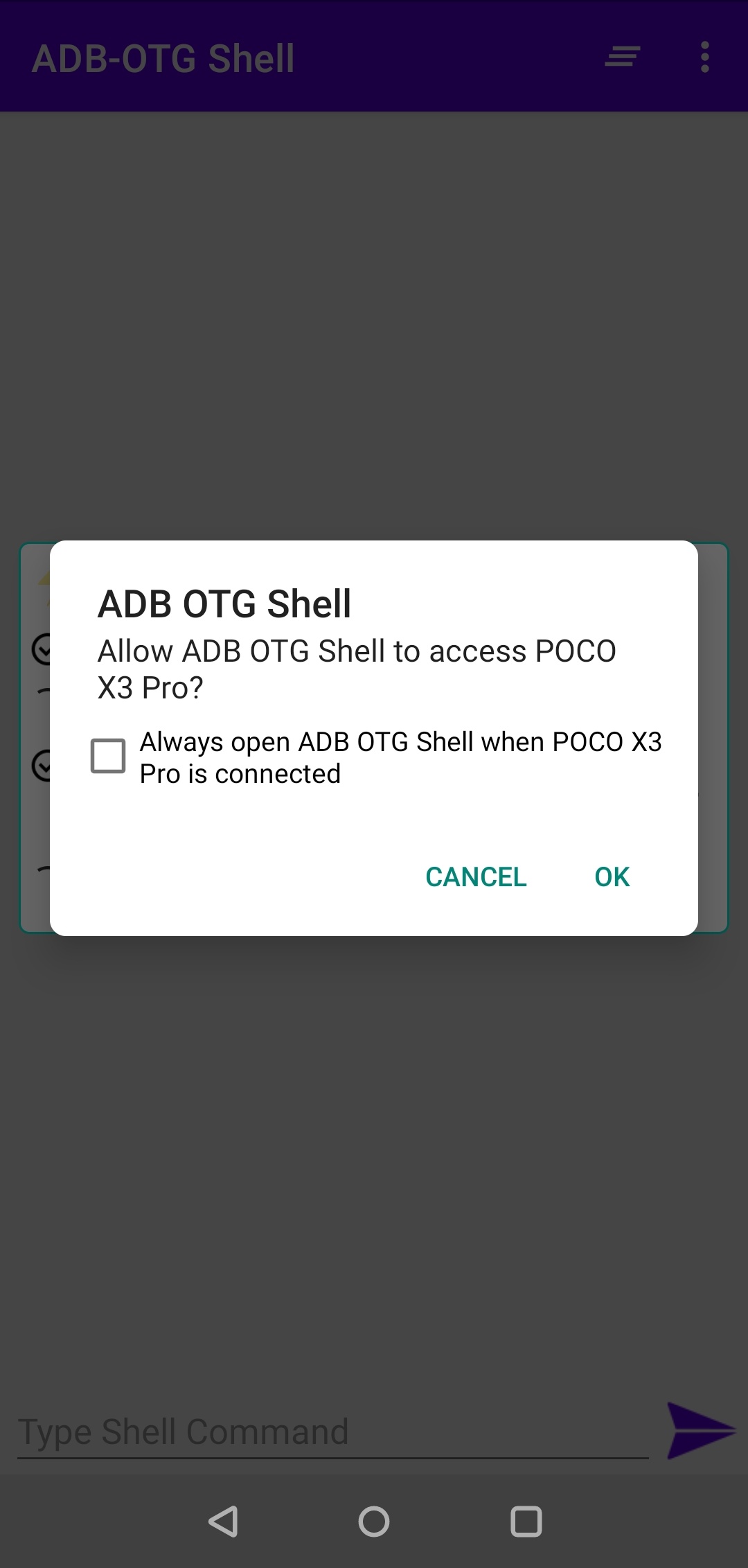 اسکرین شات 3 برنامه ADB OTG - Shell