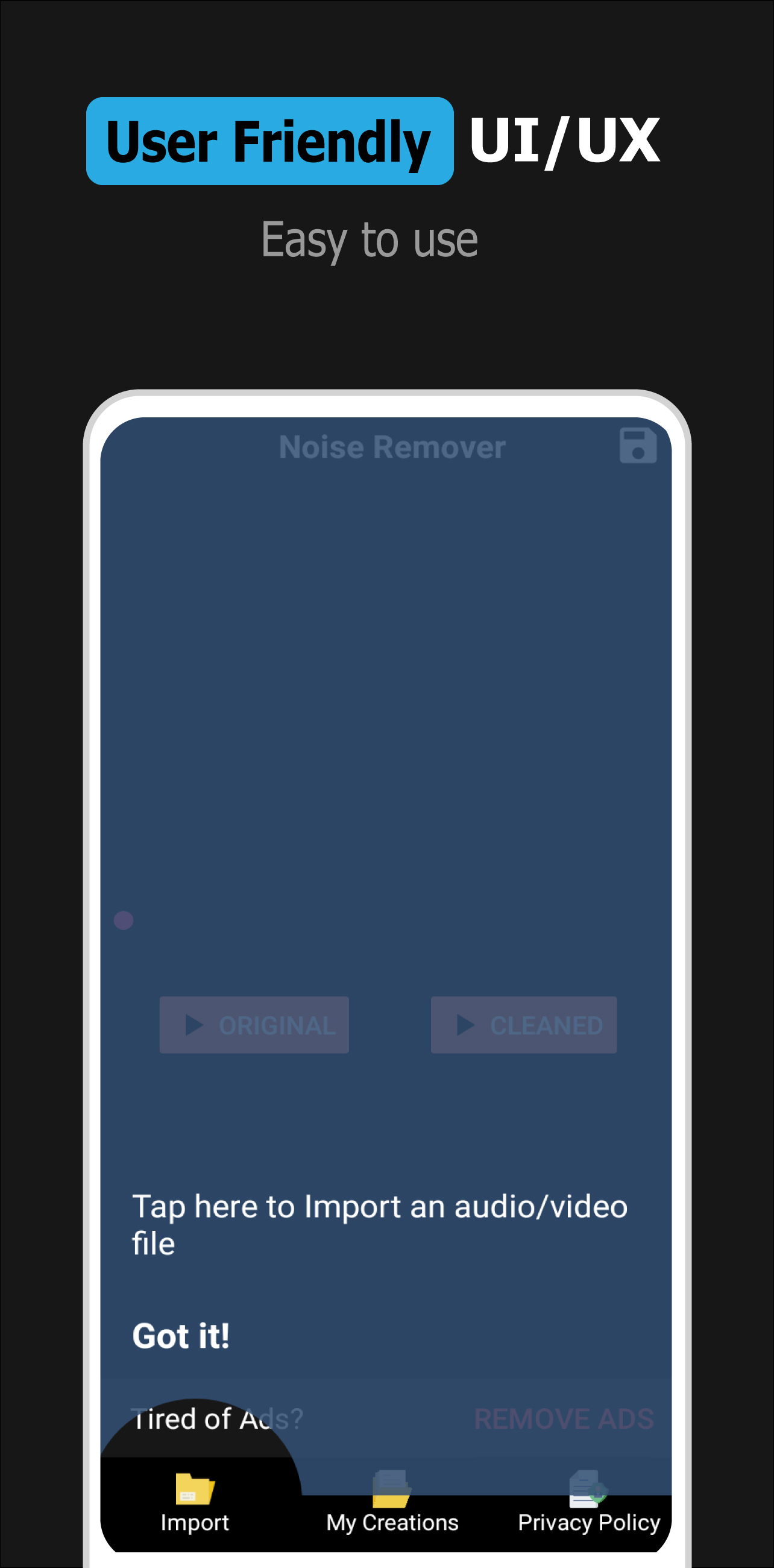 اسکرین شات 3 برنامه Noise Remover - Audio & Video