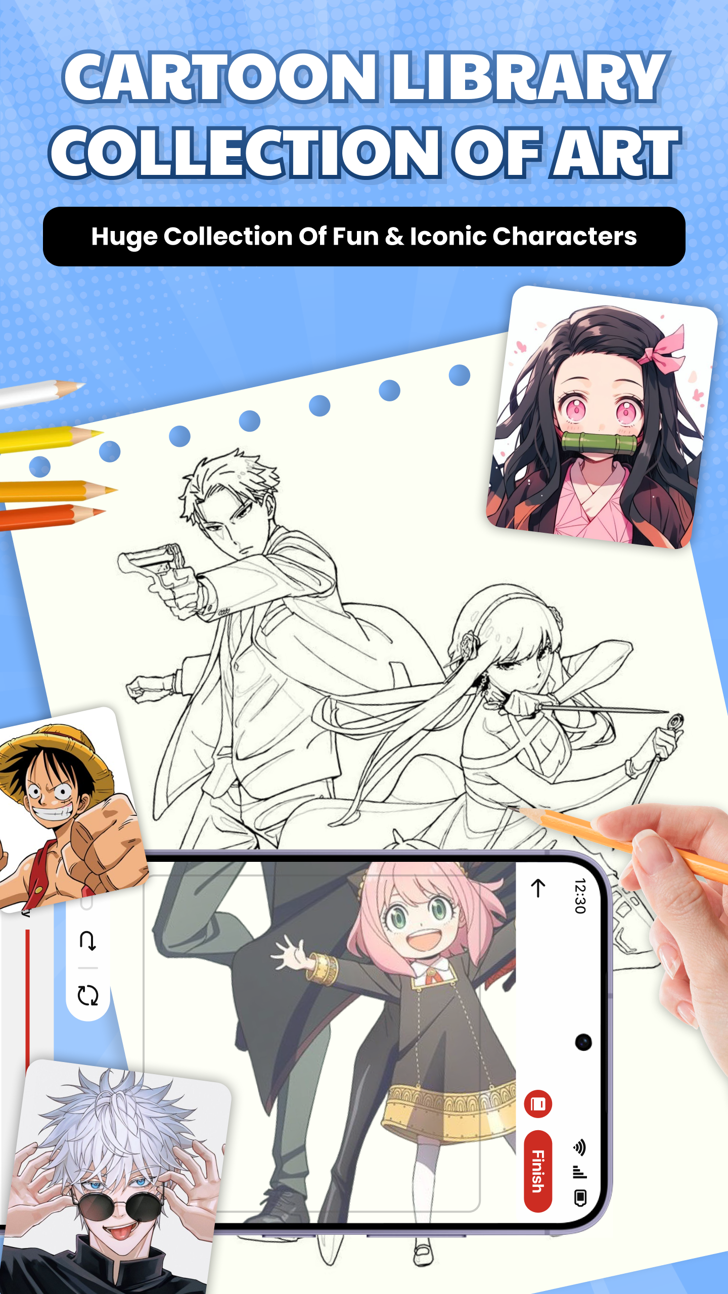 اسکرین شات 2 برنامه AR Drawing - Draw Anime Sketch