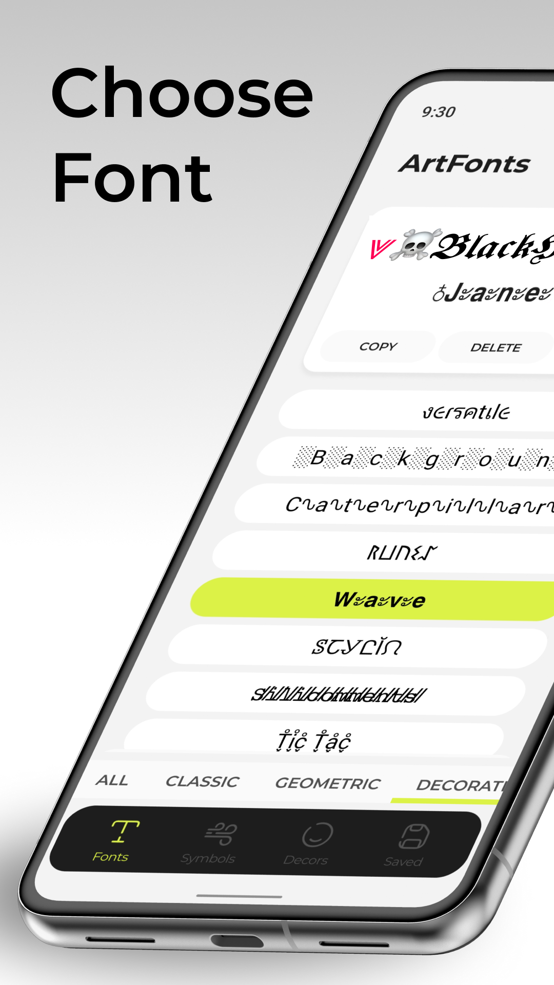 اسکرین شات 3 برنامه ArtFonts: Stylish Text