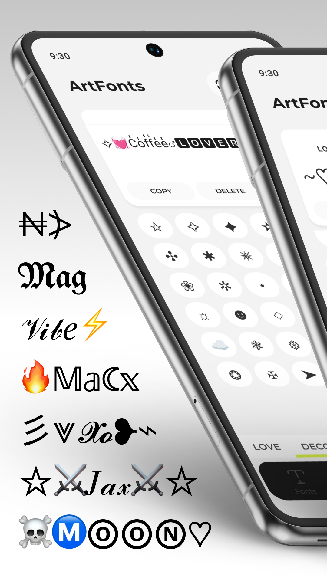 اسکرین شات 1 برنامه ArtFonts: Stylish Text