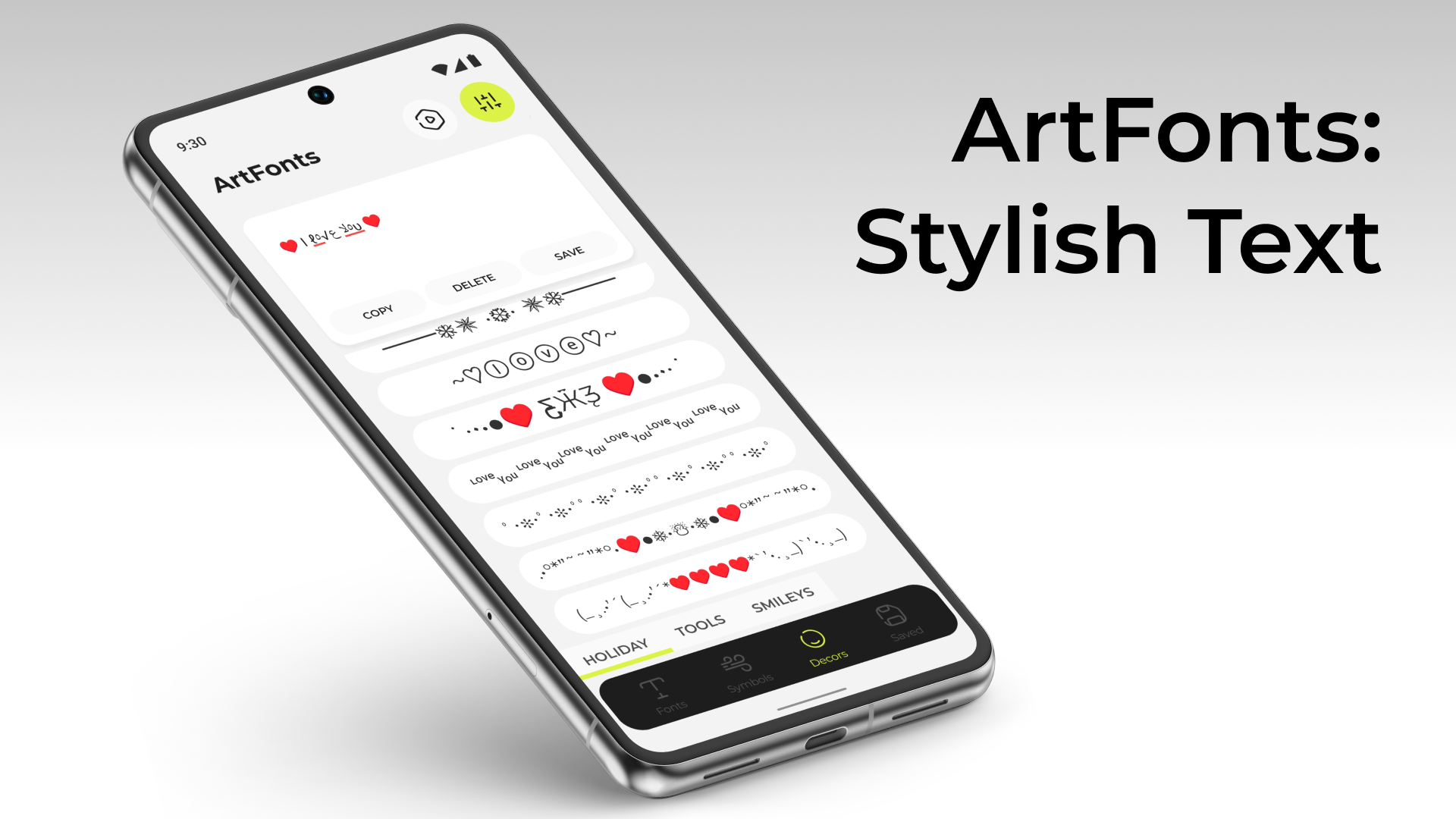 اسکرین شات 7 برنامه ArtFonts: Stylish Text