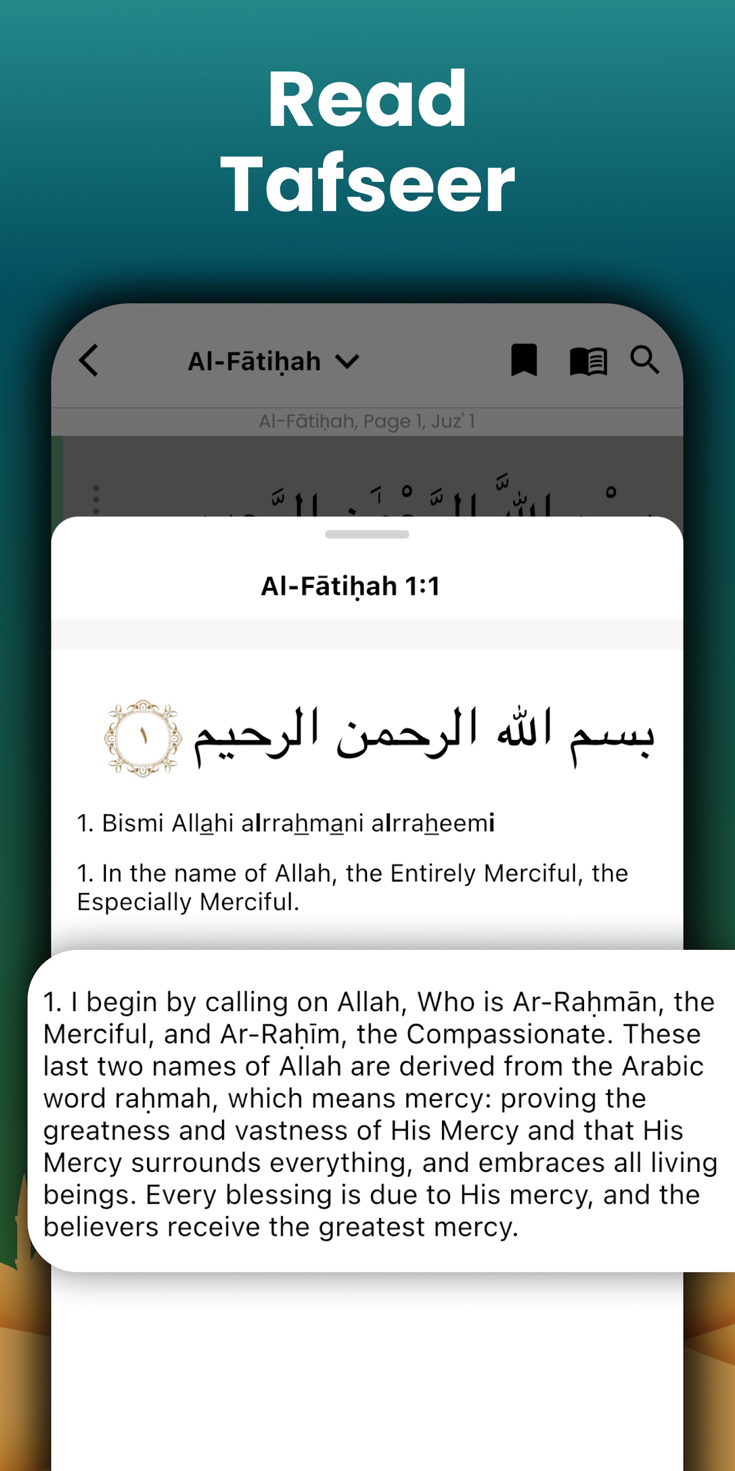 اسکرین شات 8 برنامه Quran 360: English, Audio