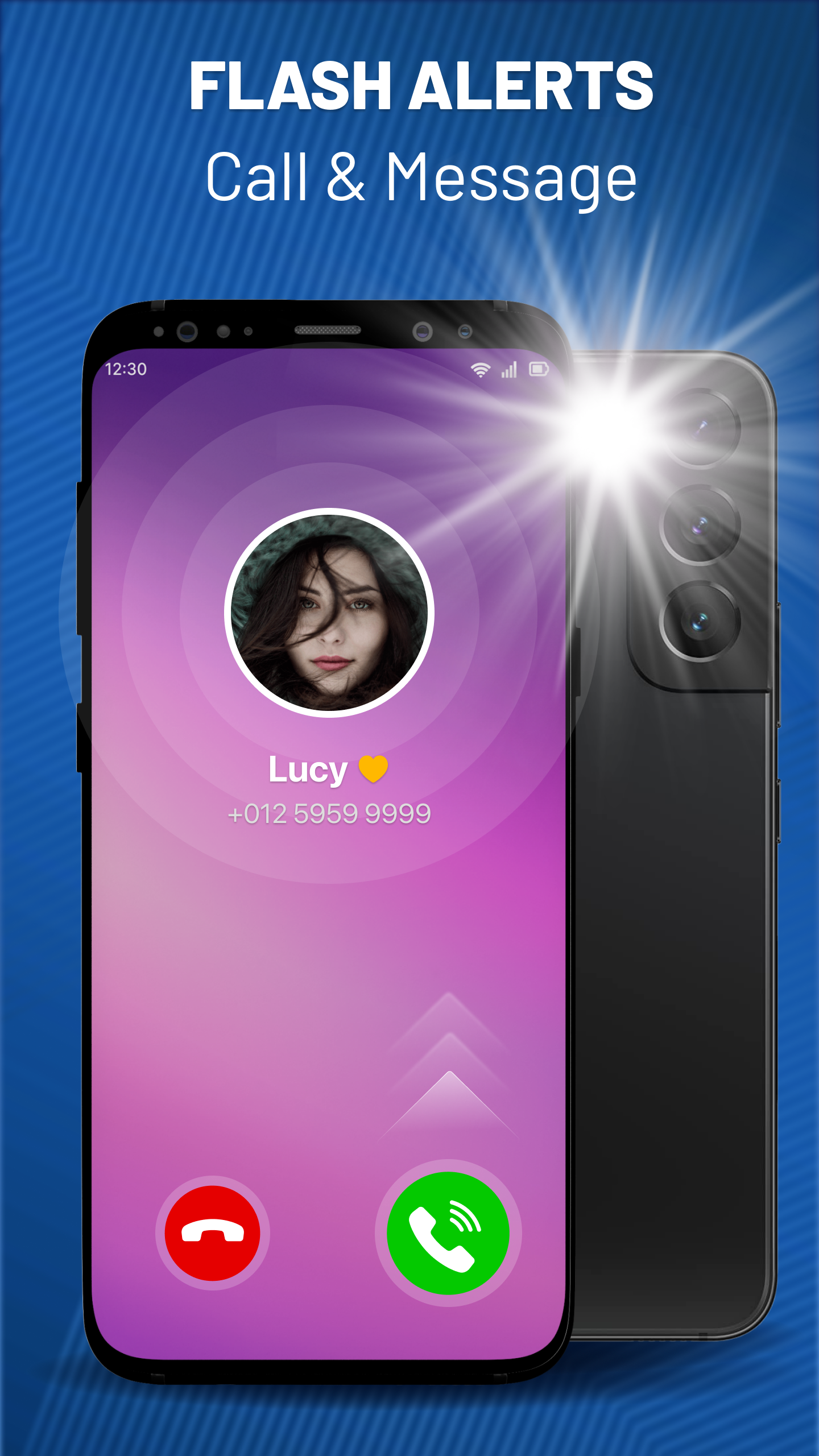 اسکرین شات 1 برنامه Flash Alert - Call & SMS