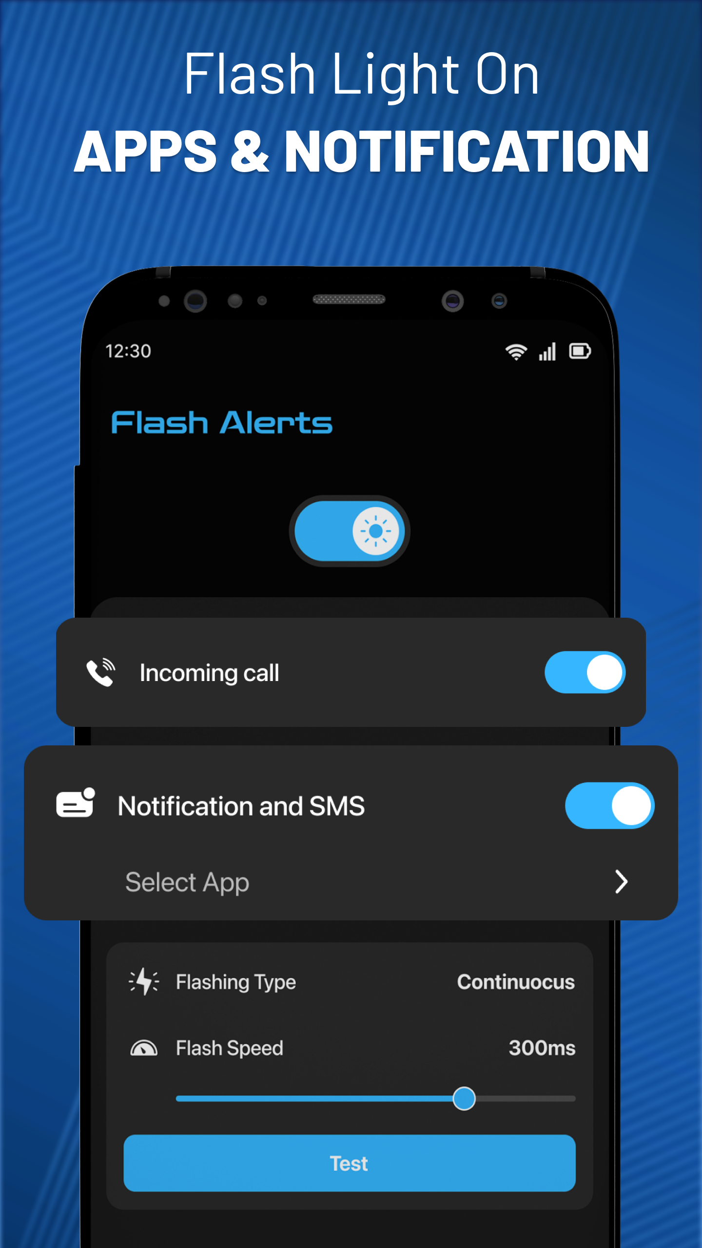 اسکرین شات 2 برنامه Flash Alert - Call & SMS