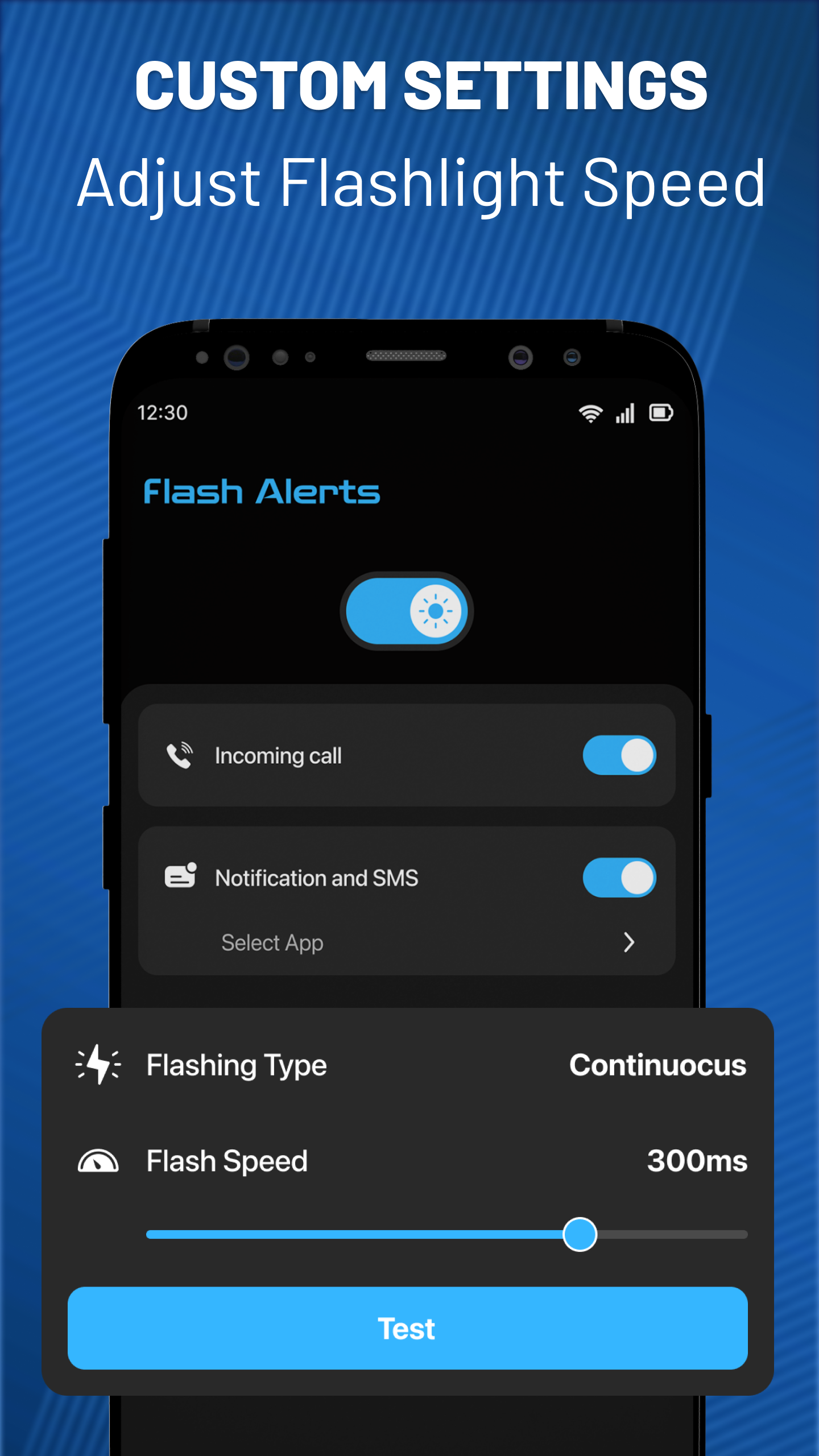 اسکرین شات 4 برنامه Flash Alert - Call & SMS