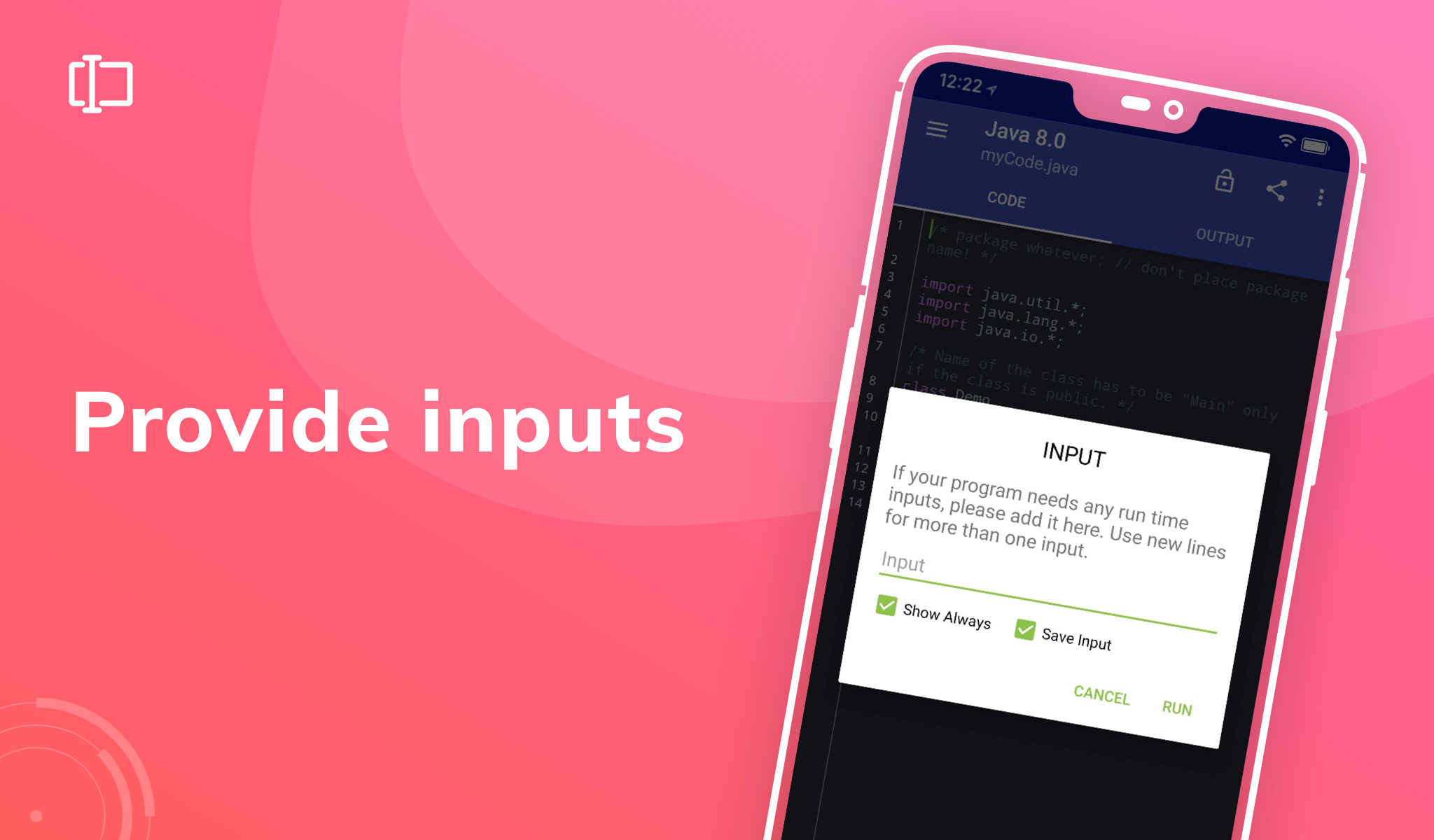 اسکرین شات 4 برنامه Online Compiler:Code on Mobile