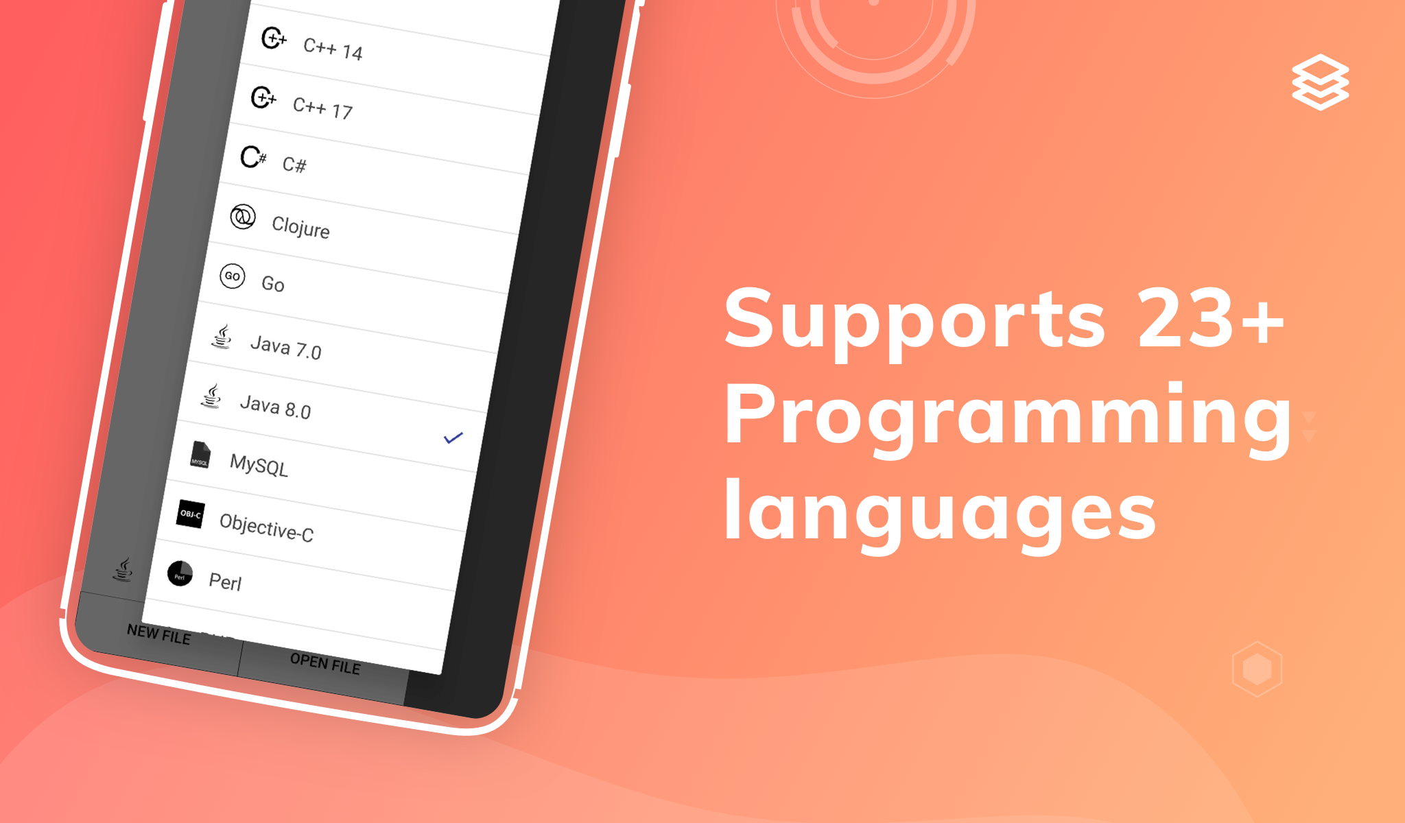 اسکرین شات 2 برنامه Online Compiler:Code on Mobile