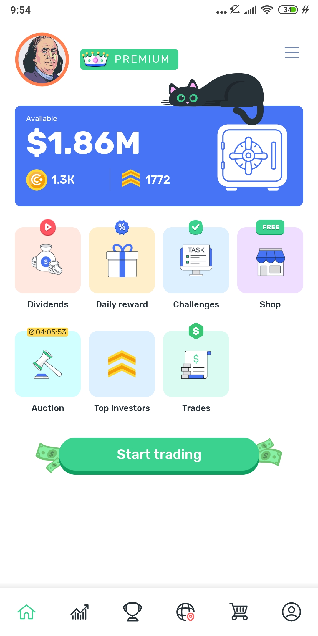 اسکرین شات 1 برنامه Cryptomania —Trading Simulator