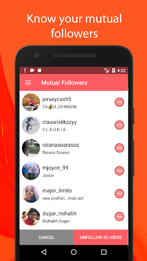 اسکرین شات 3 برنامه Unfollow for Instagram - Non followers & Fans