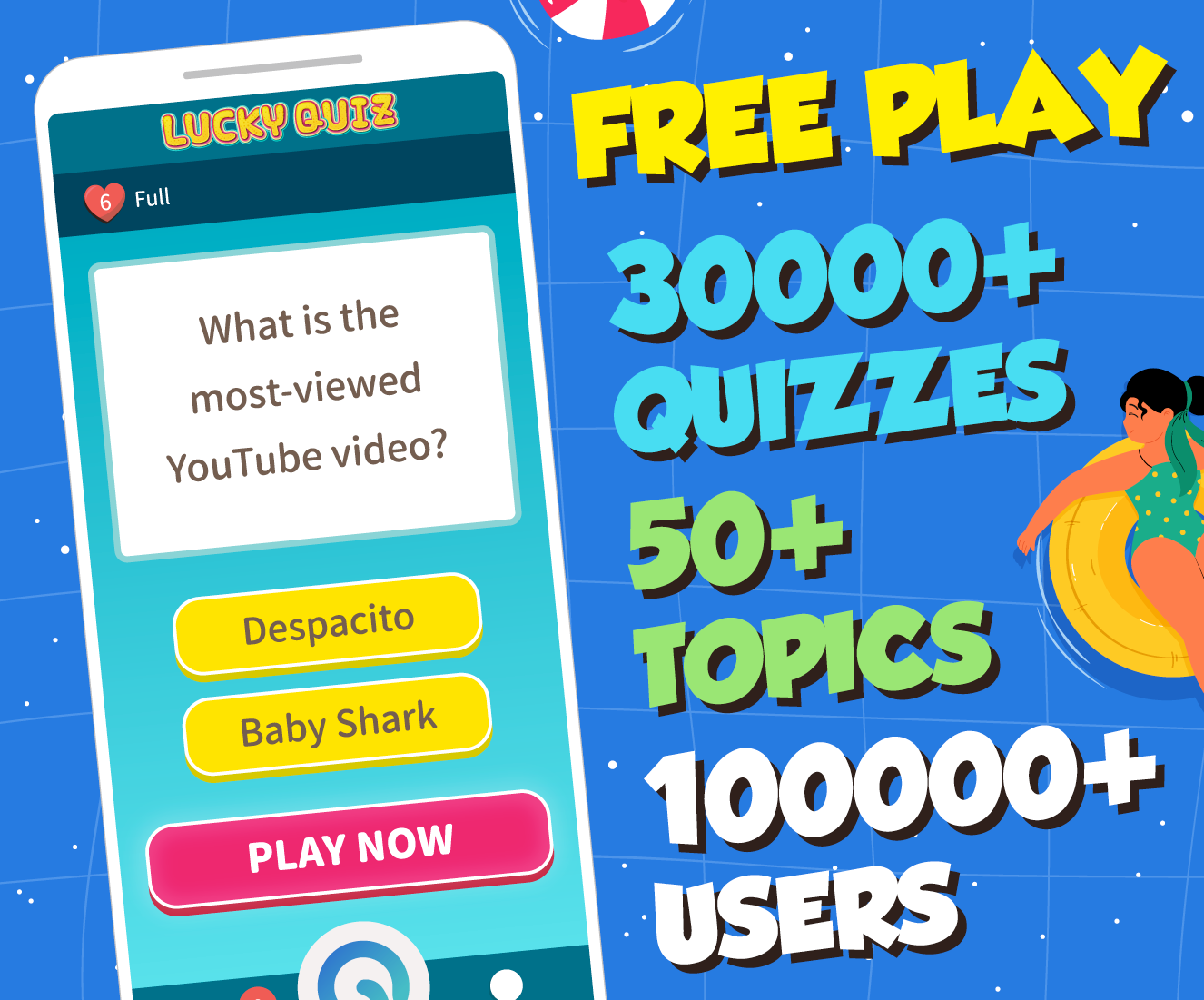اسکرین شات 1 بازی Fun trivia game - Lucky Quiz