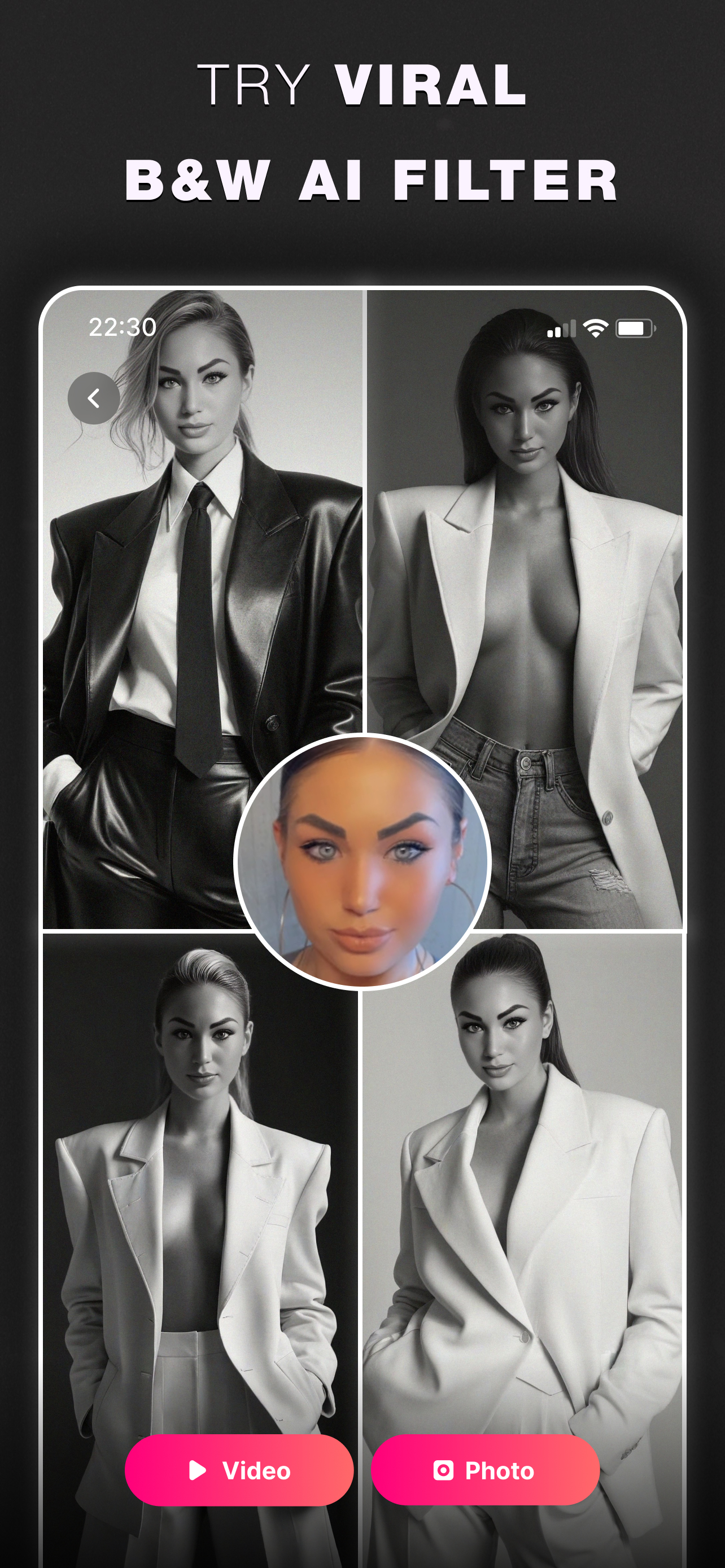 اسکرین شات 1 برنامه Glam AI: Video & Photo Editor