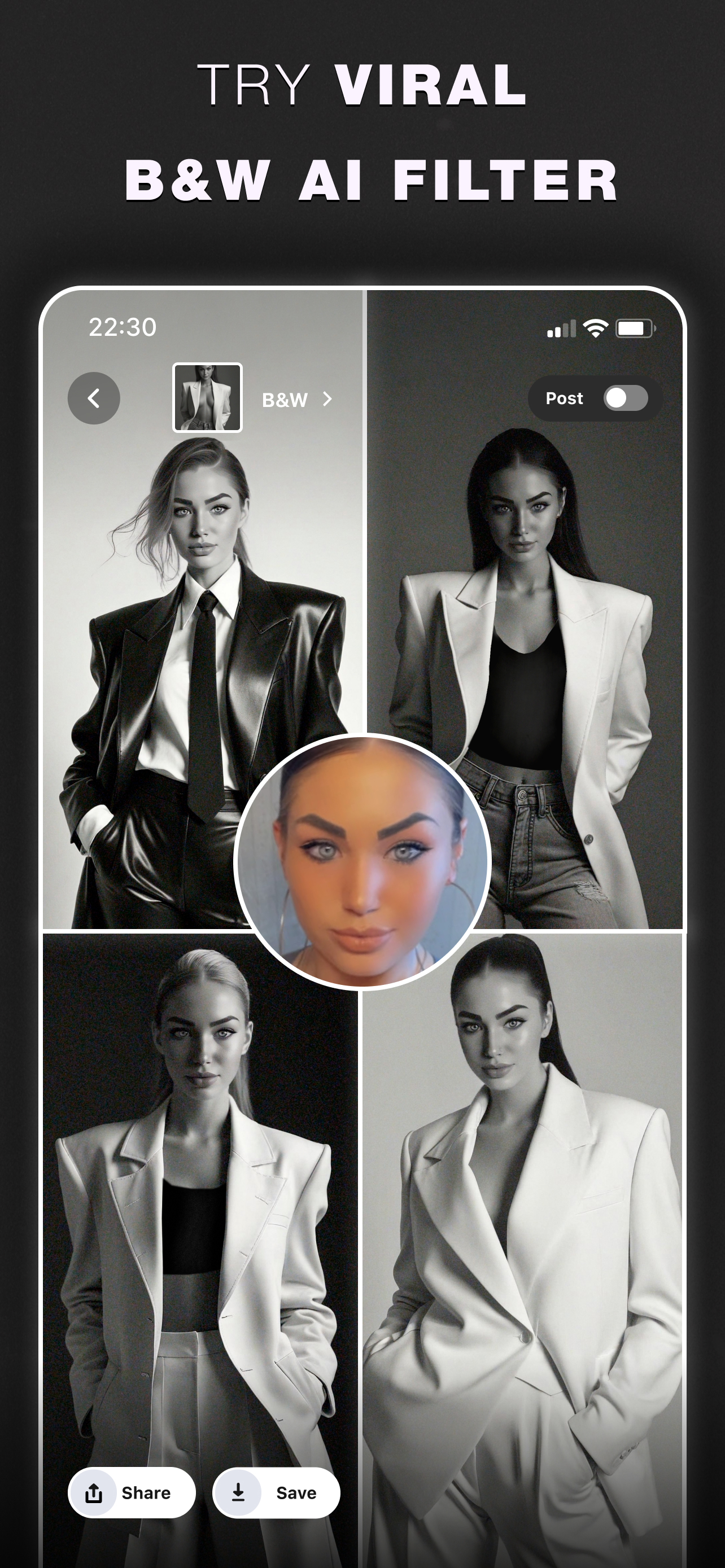اسکرین شات 2 برنامه Glam AI: Video & Photo Editor