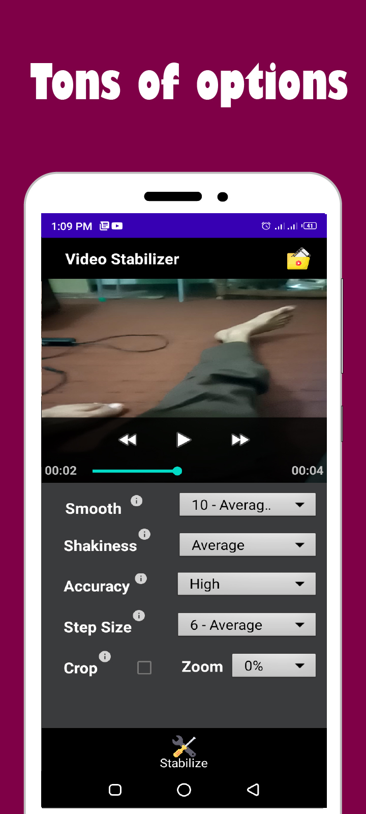 اسکرین شات 4 برنامه Video Stabilizer