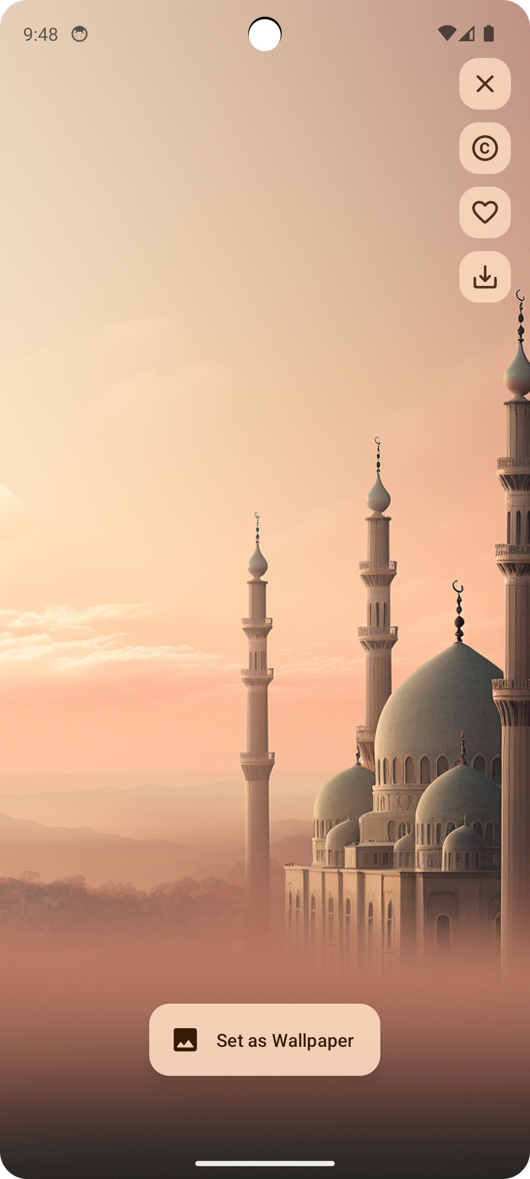 اسکرین شات 5 برنامه IslamWall - Islamic Wallpapers