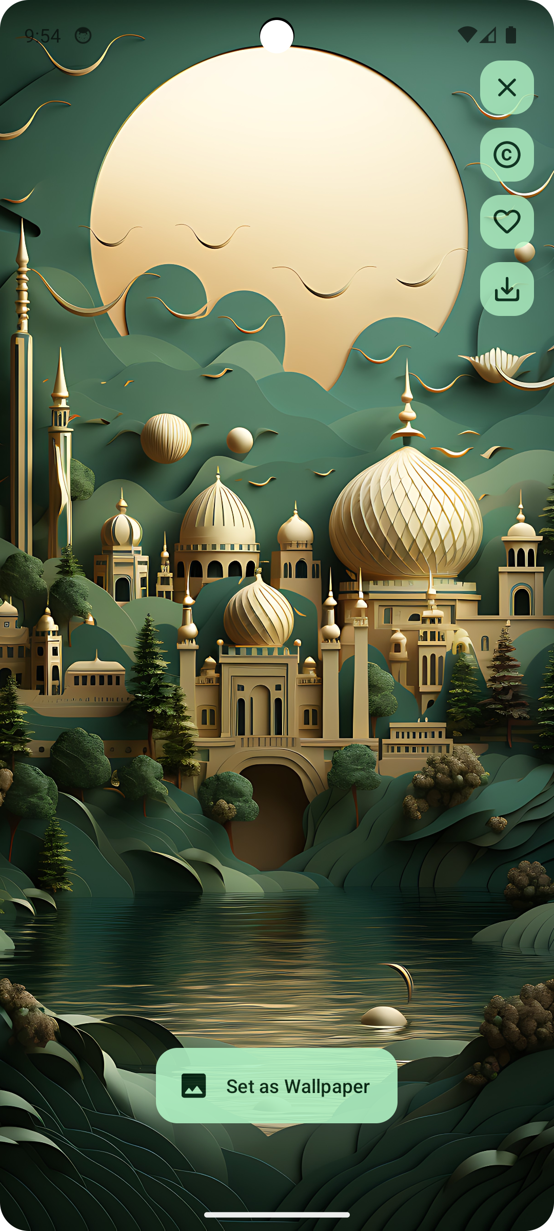 اسکرین شات 2 برنامه IslamWall - Islamic Wallpapers
