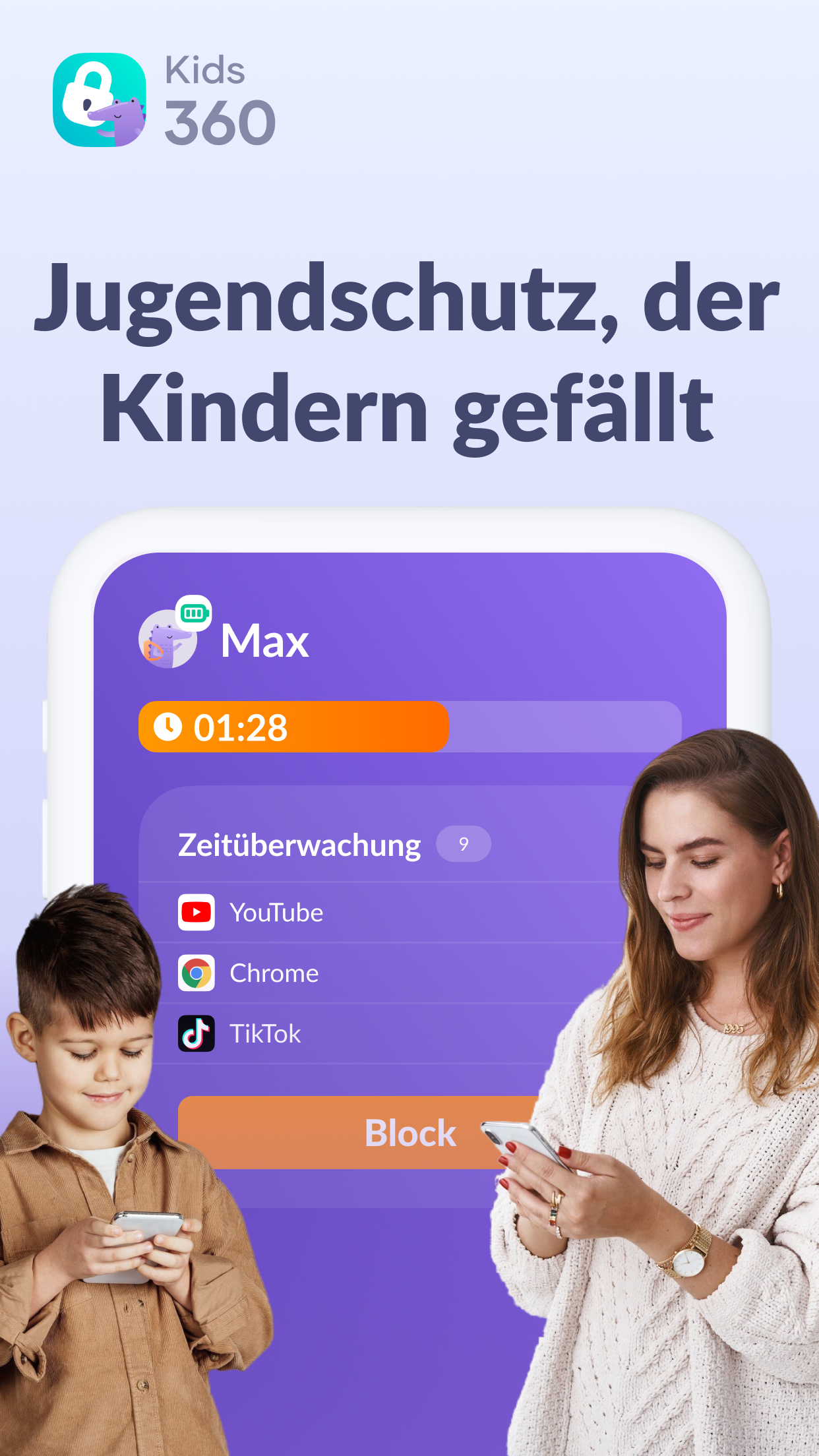 اسکرین شات 1 برنامه Kids360: Jugendschutz App