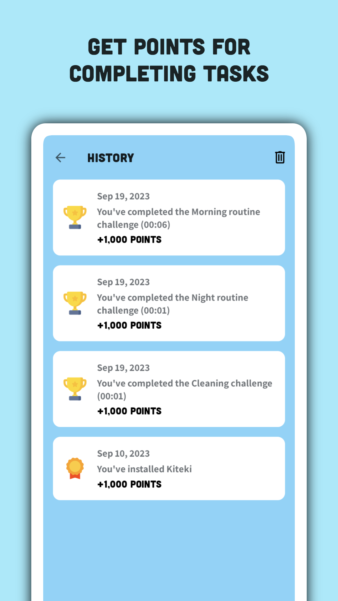 اسکرین شات 5 برنامه Kiteki: Routine Planner & ADHD