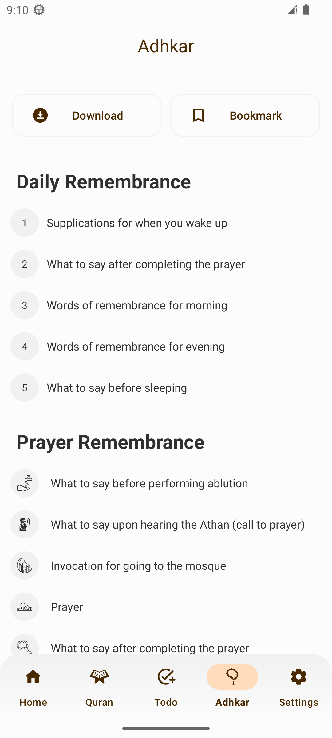 اسکرین شات 5 برنامه I'm Muslim - Adhan Quran ToDo