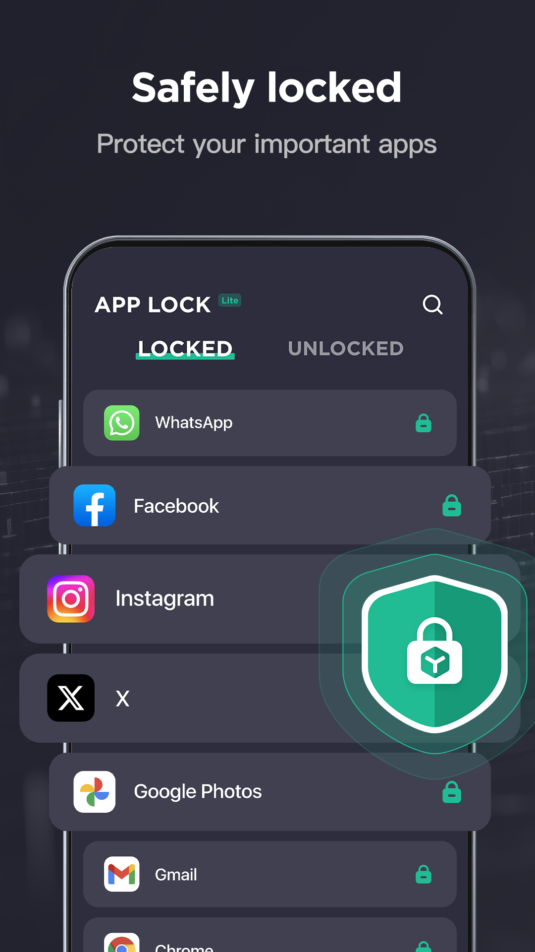 اسکرین شات 1 برنامه AppLock Lite