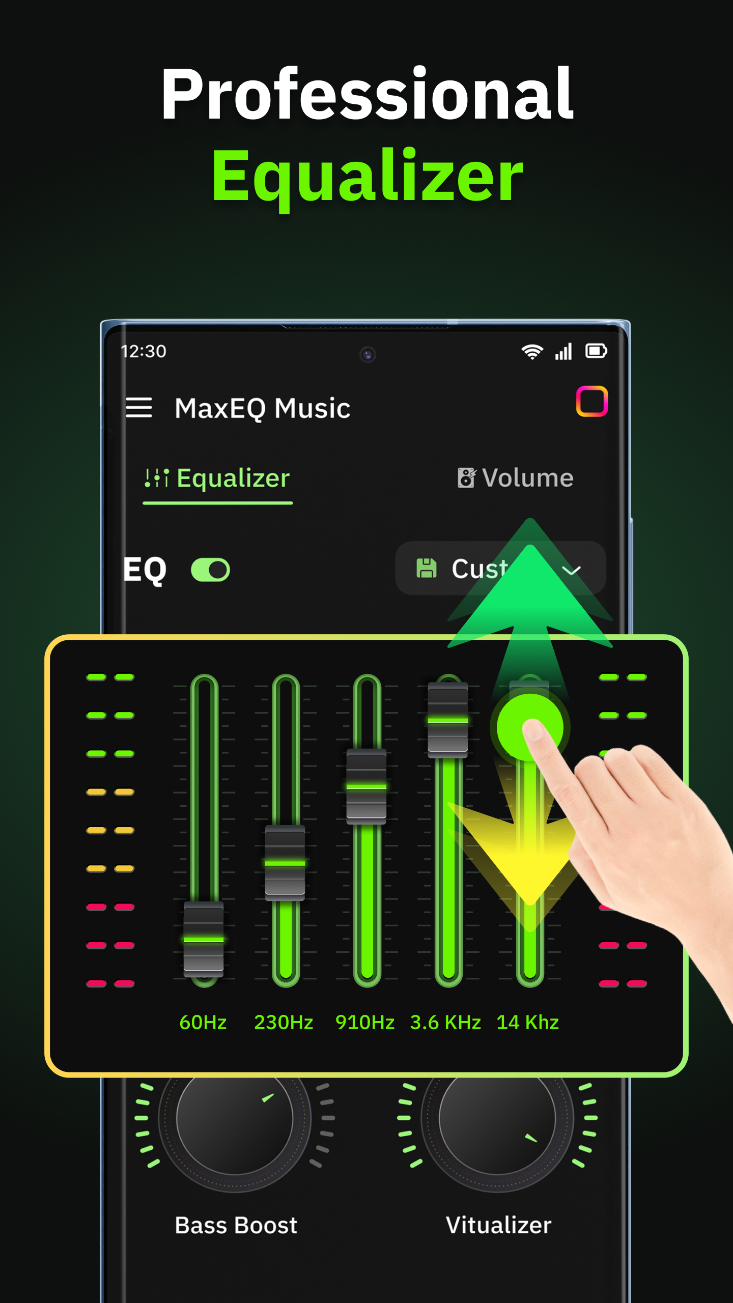 اسکرین شات 1 برنامه Music Equalizer & Bass Booster