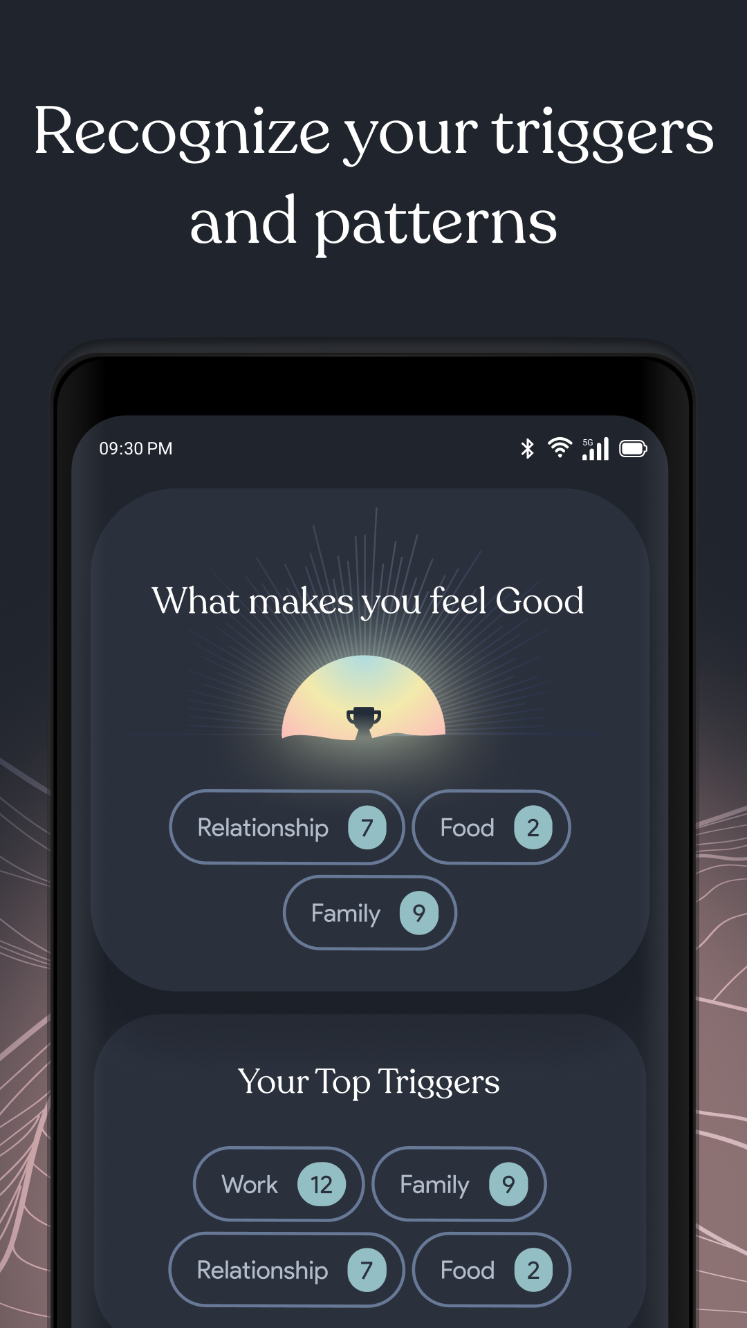 اسکرین شات 3 برنامه Moodlight - Daily Mood Tracker
