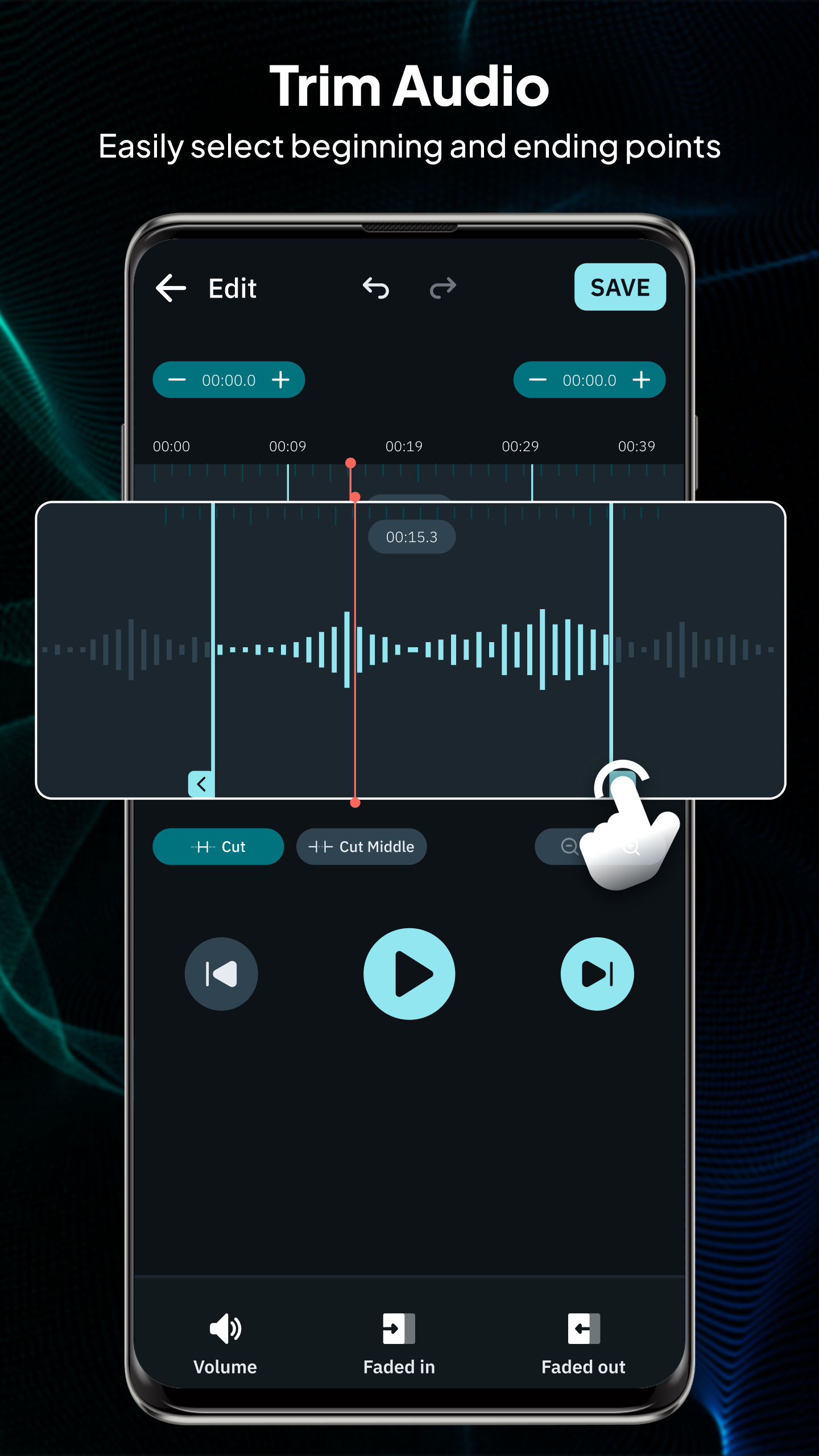 اسکرین شات 3 برنامه Music Cutter & Ringtone Maker