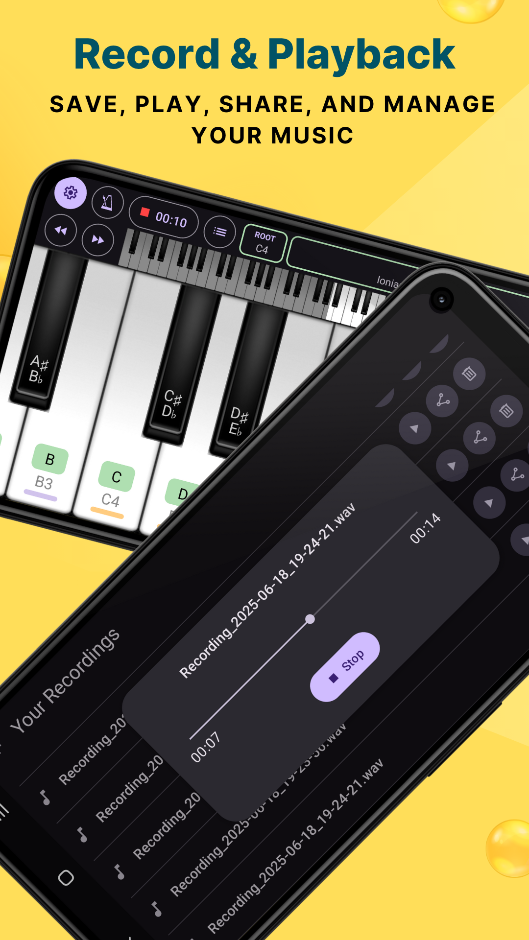 اسکرین شات 3 برنامه Grand Piano and Keyboard