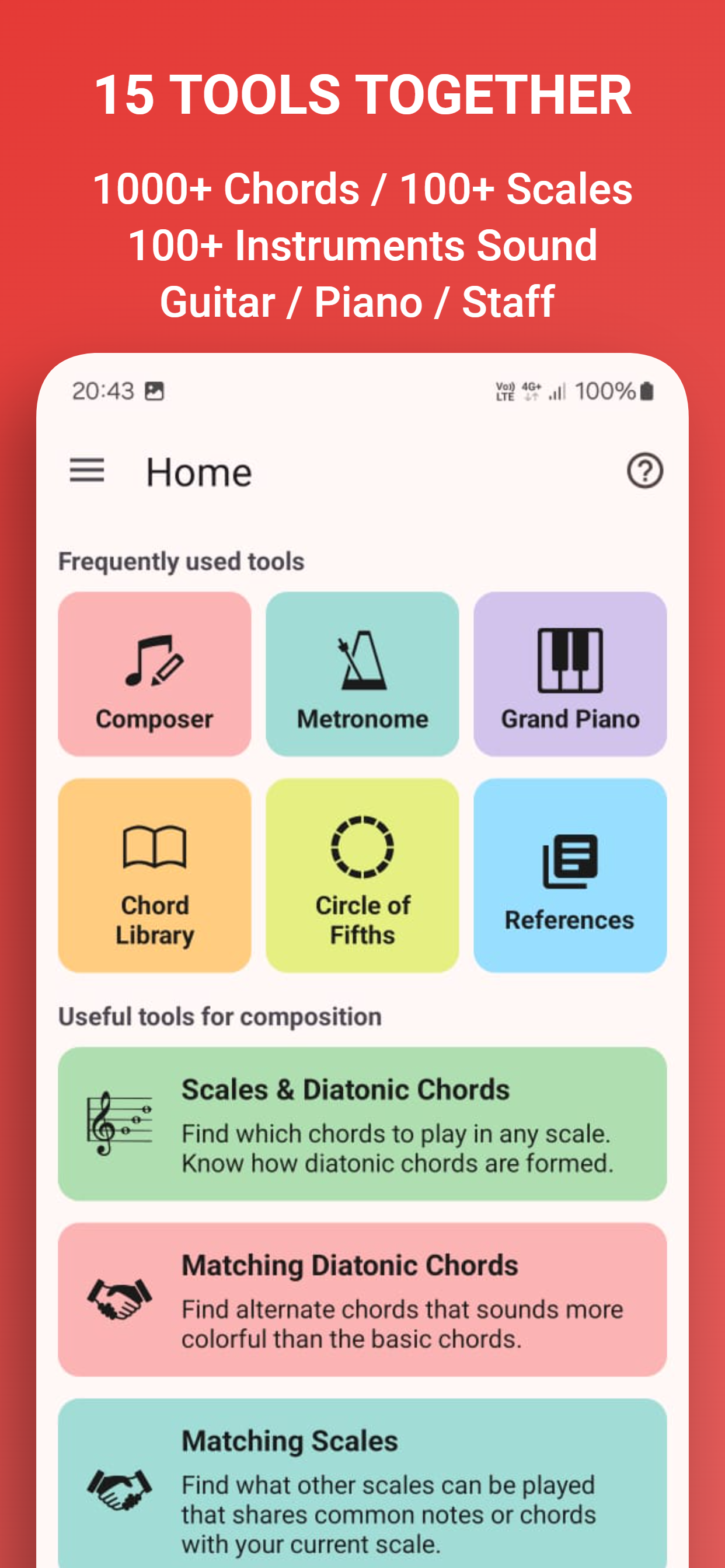 اسکرین شات 1 برنامه Music Theory Companion
