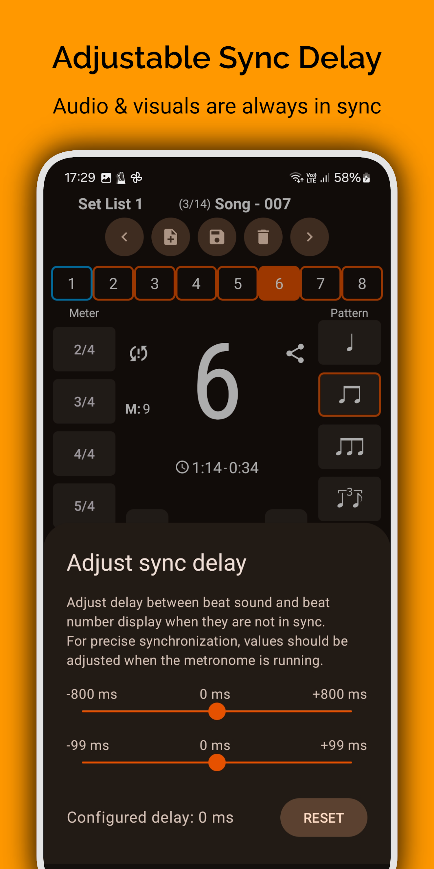 اسکرین شات 5 برنامه Stage Metronome with Setlist