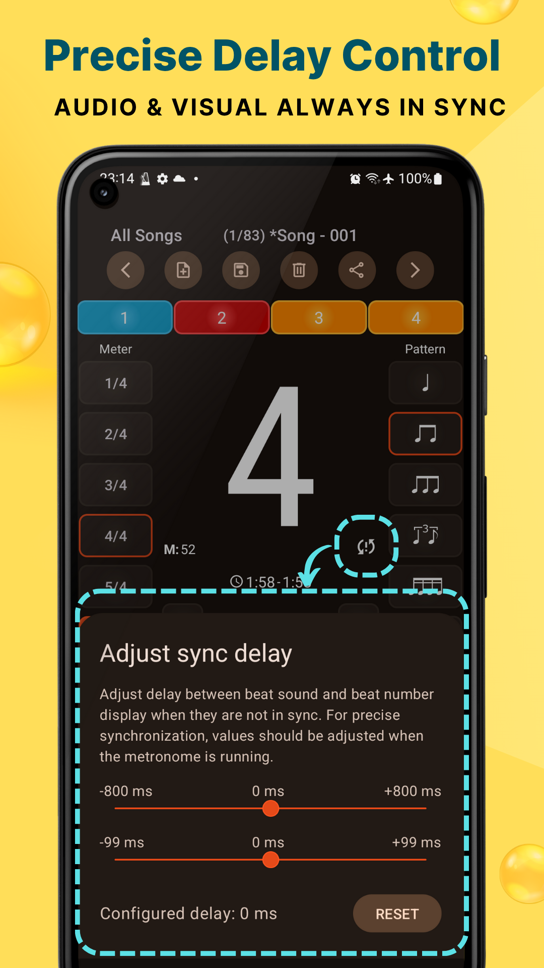 اسکرین شات 8 برنامه Stage Metronome with Setlist