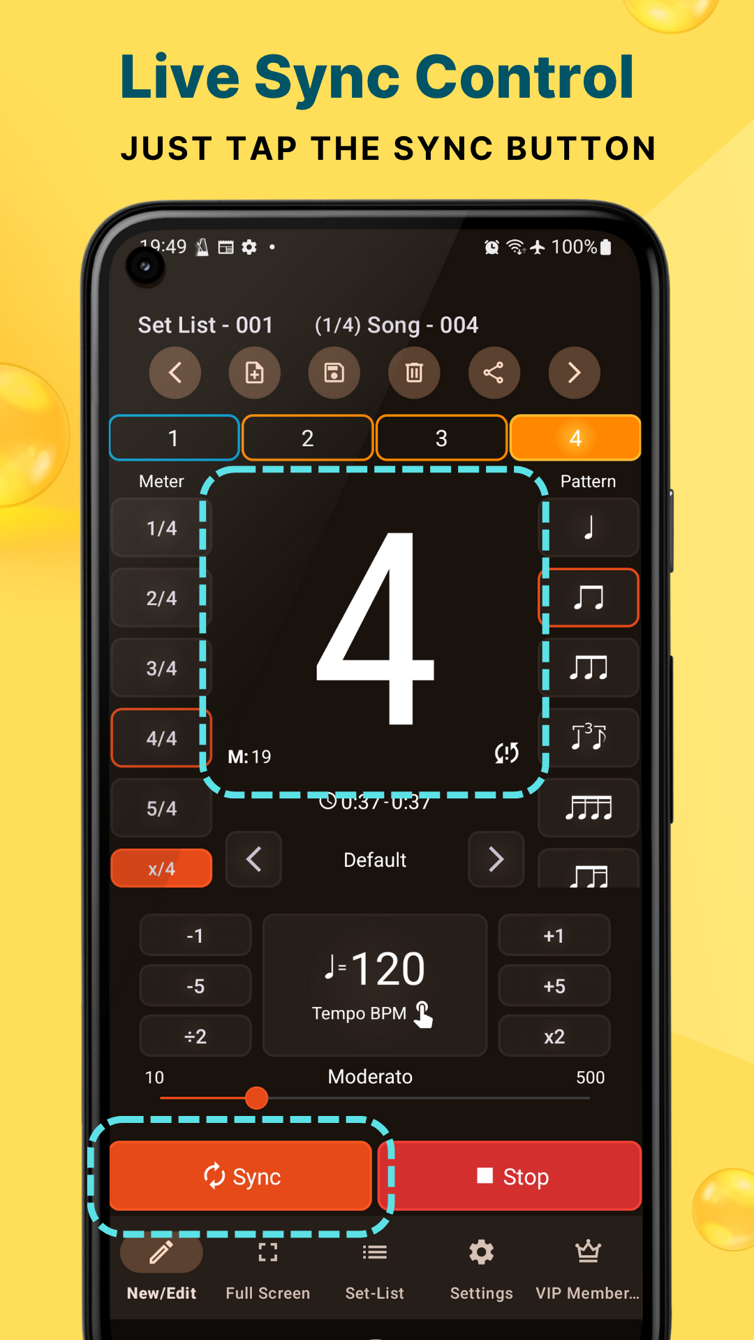 اسکرین شات 7 برنامه Stage Metronome with Setlist