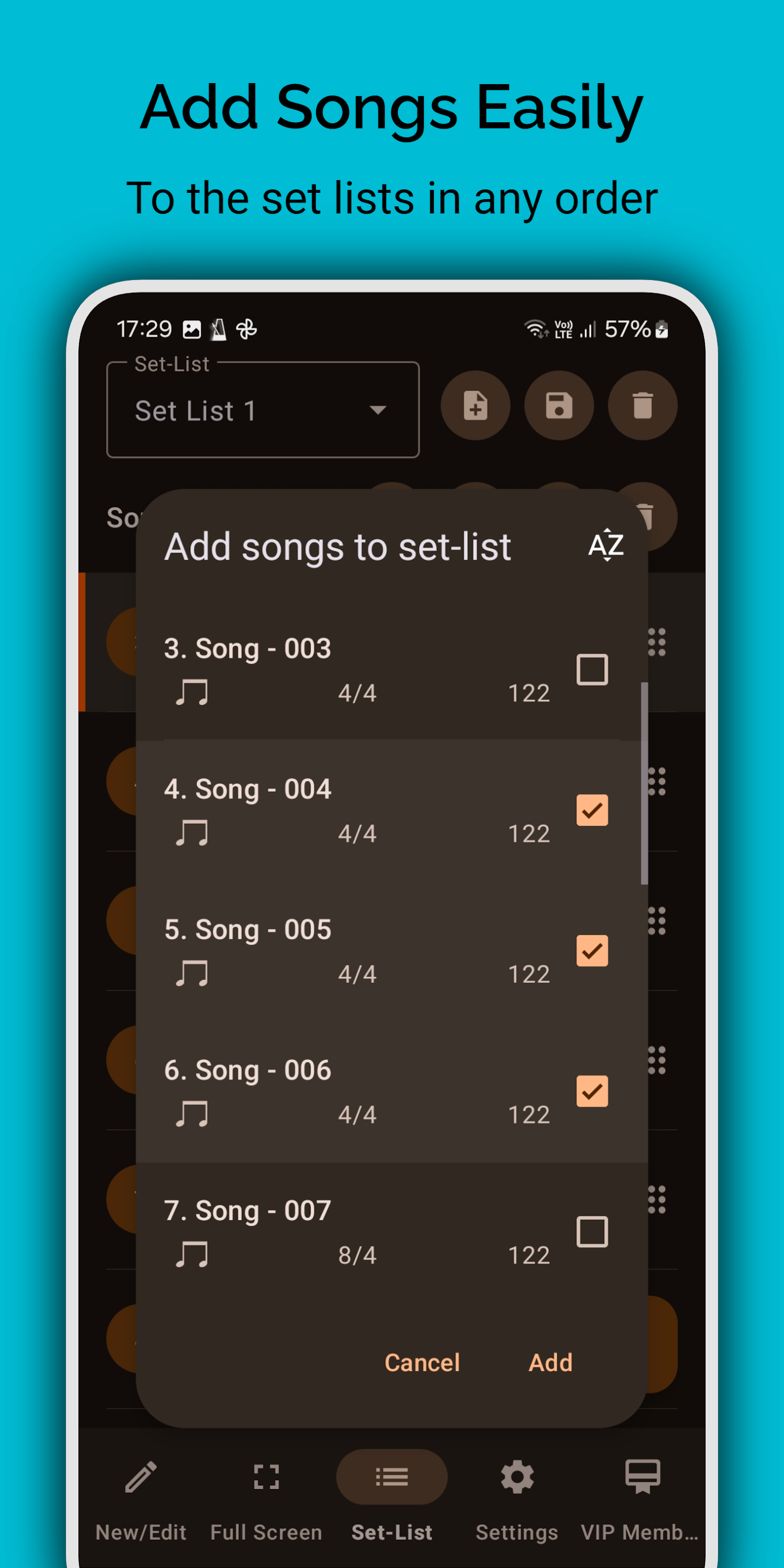 اسکرین شات 4 برنامه Stage Metronome with Setlist