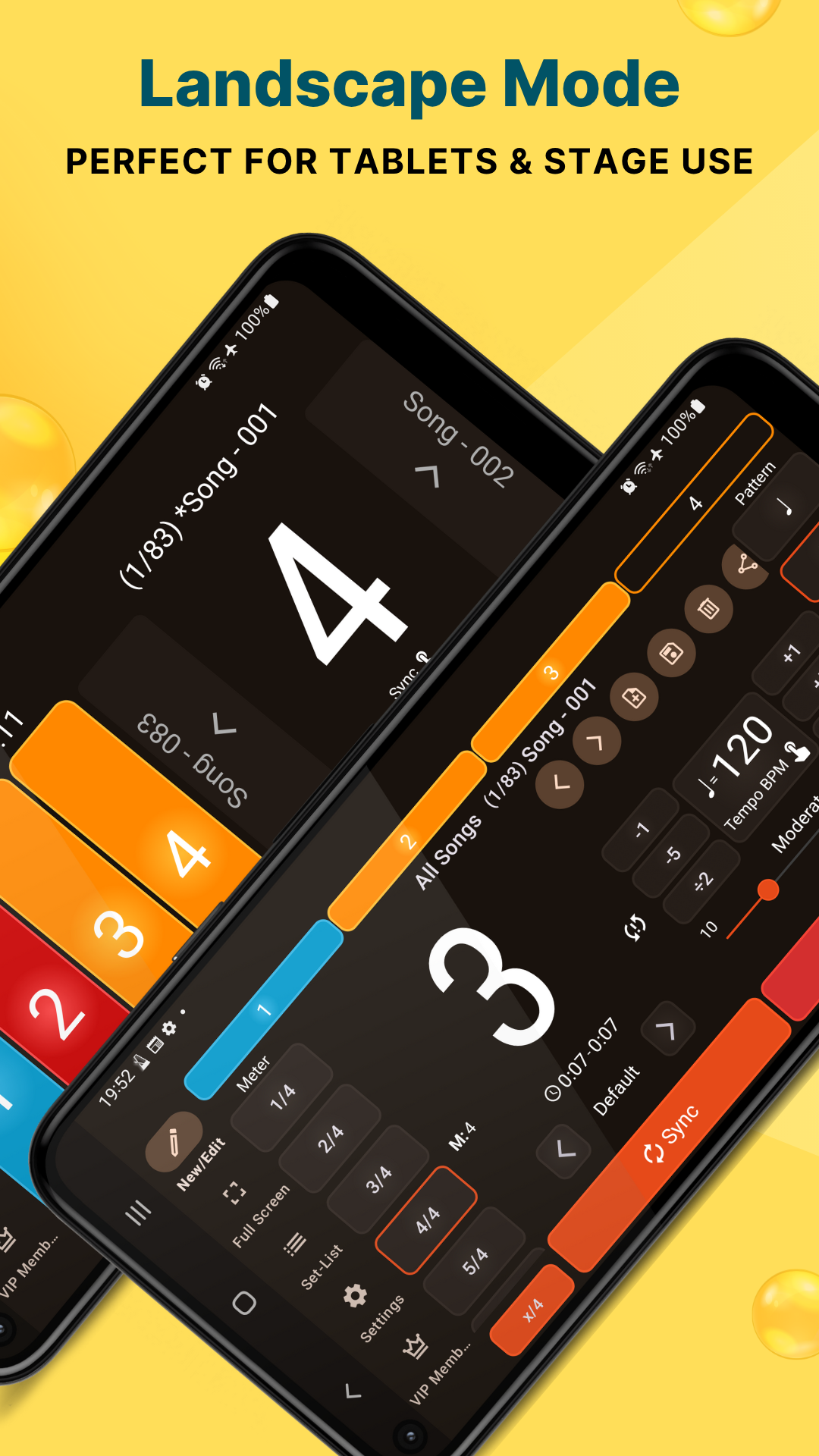 اسکرین شات 2 برنامه Stage Metronome with Setlist
