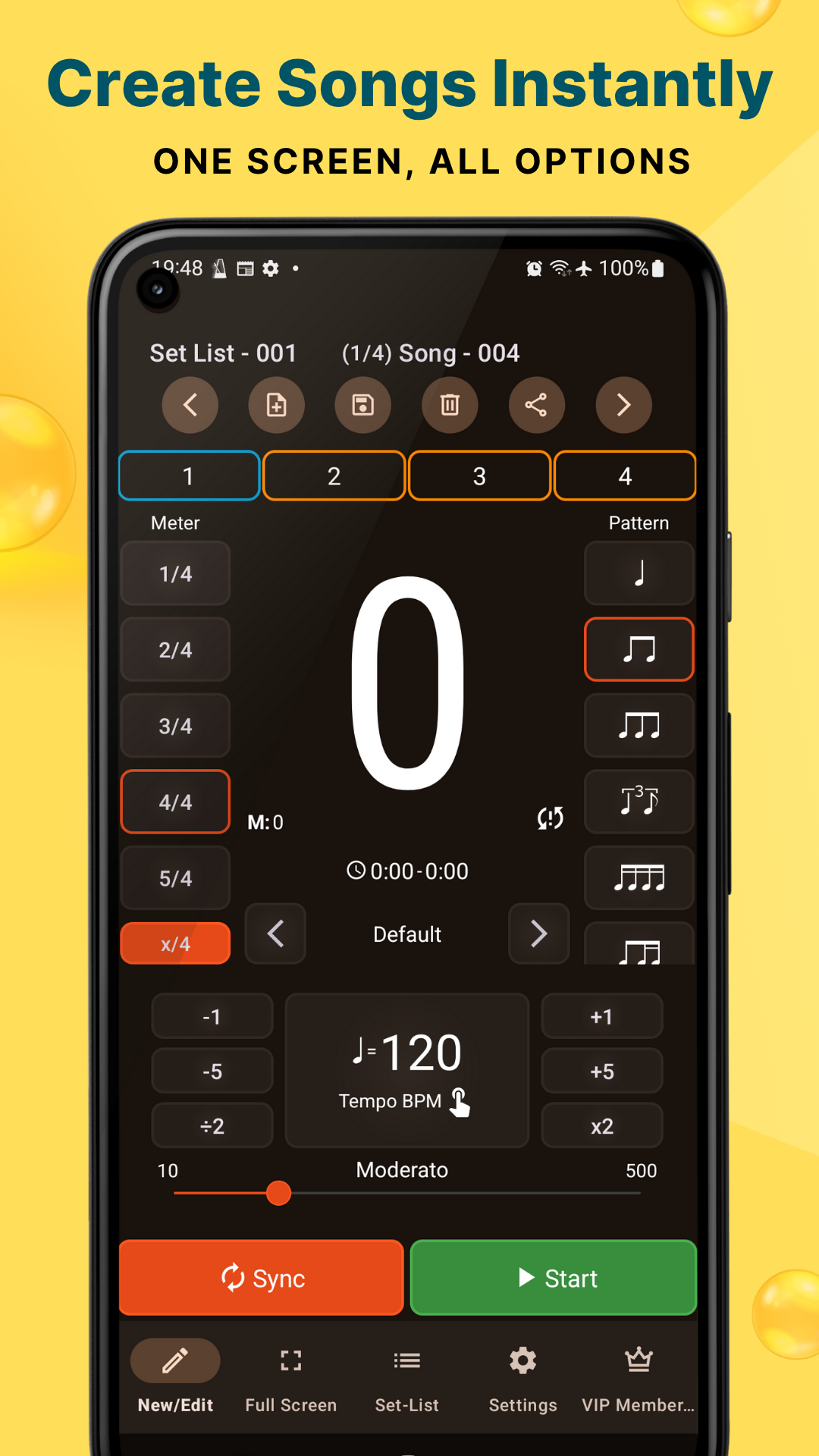 اسکرین شات 1 برنامه Stage Metronome with Setlist