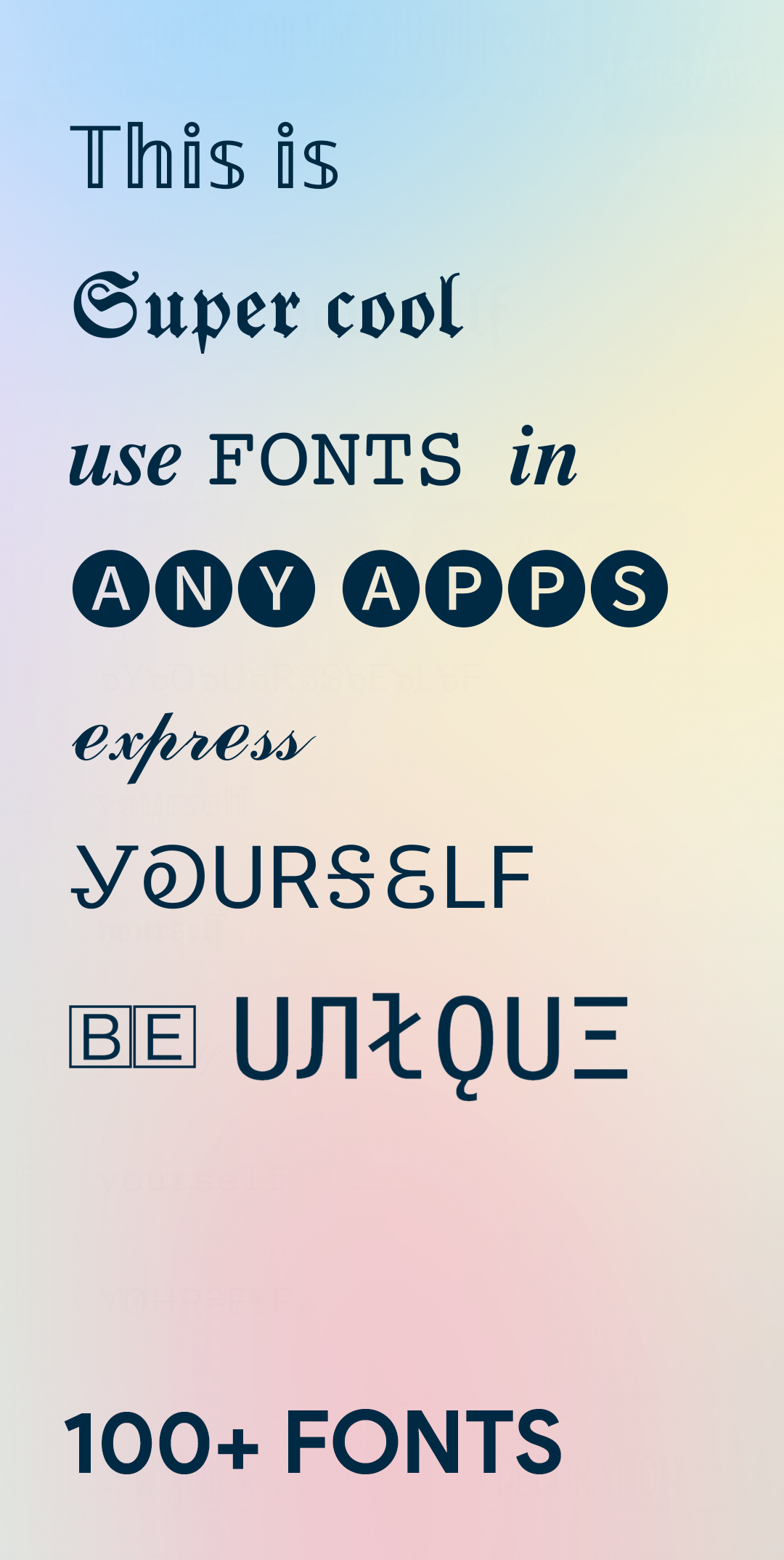 اسکرین شات 1 برنامه Fancy Fonts – Cool Fonts & Sty
