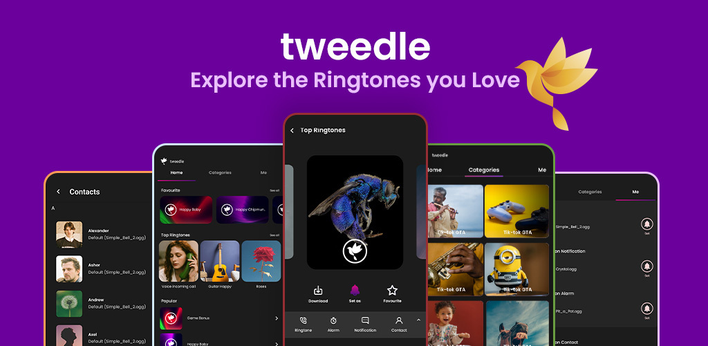 اسکرین شات 1 برنامه Ringtone Sounds - Tweedle