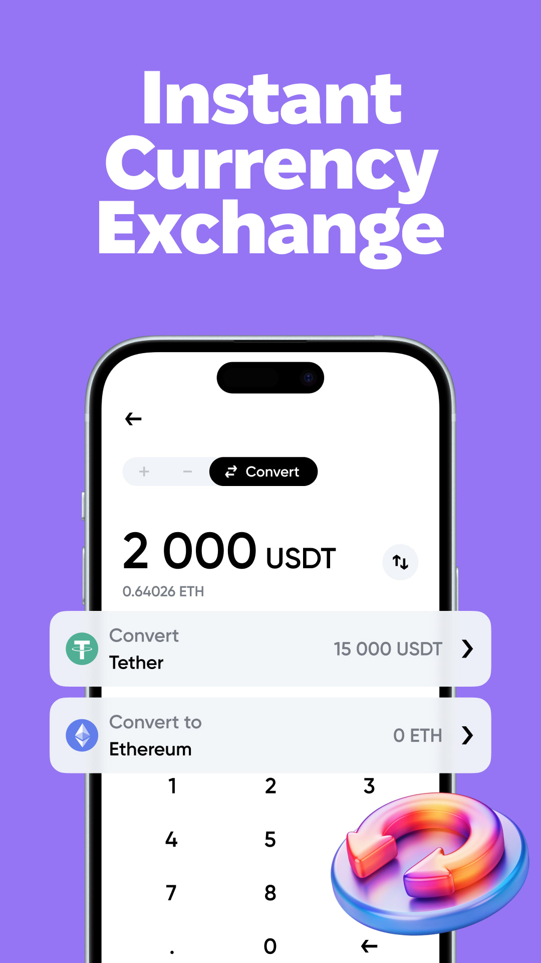 اسکرین شات 4 برنامه Simple: Buy Сrypto BTC, USDT