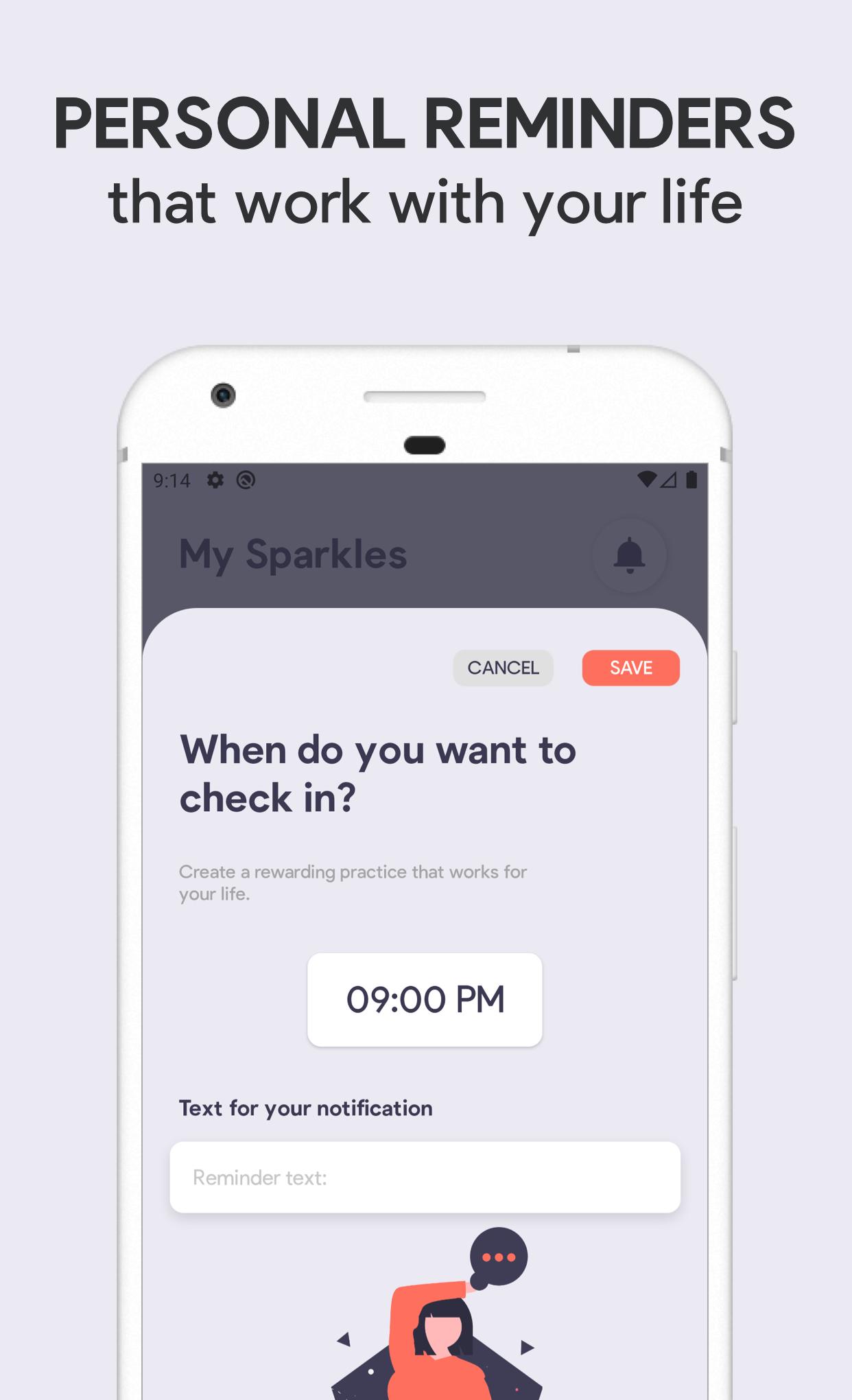 اسکرین شات 7 برنامه Sparkle: Self-Care Checklist,