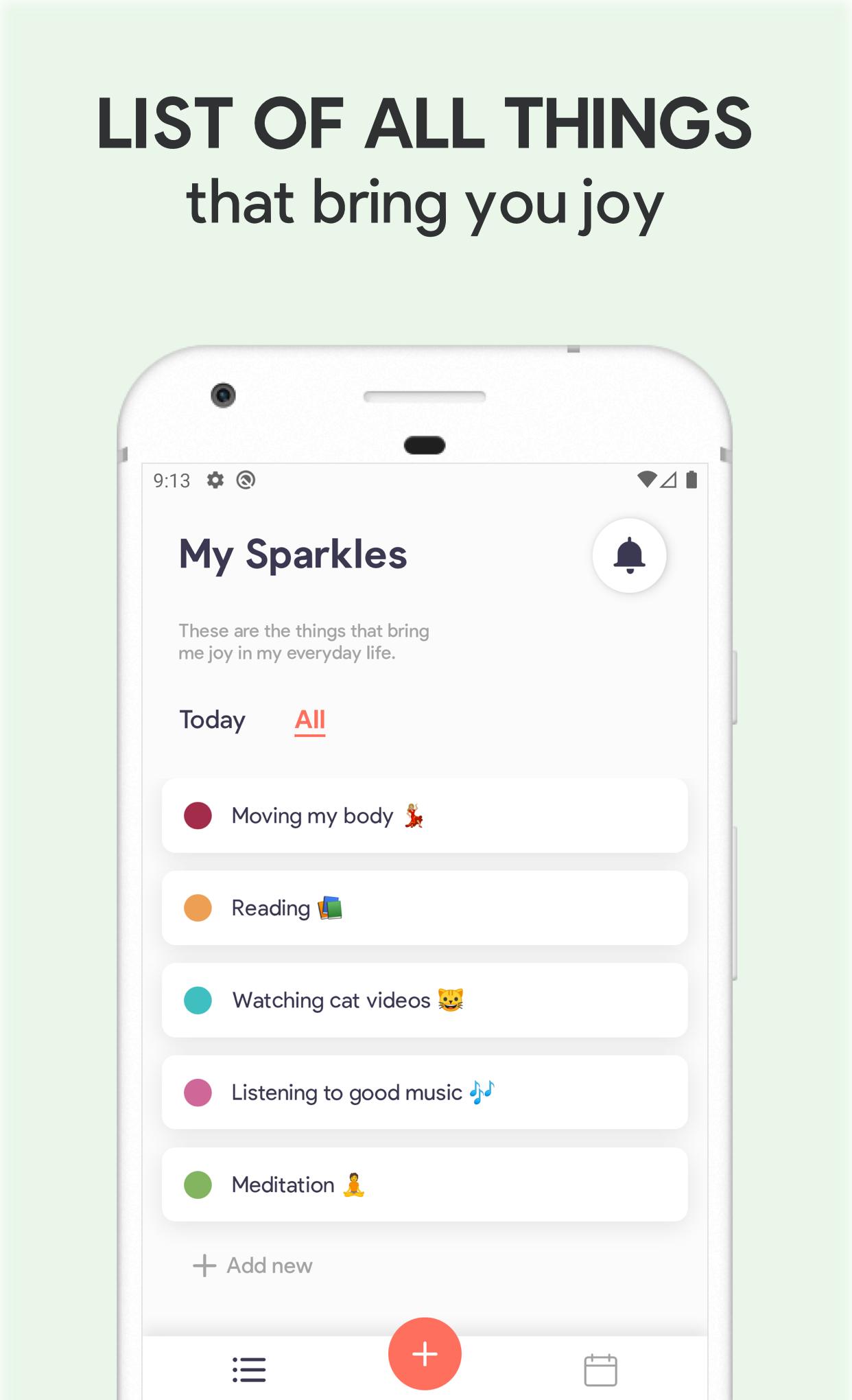اسکرین شات 1 برنامه Sparkle: Self-Care Checklist,