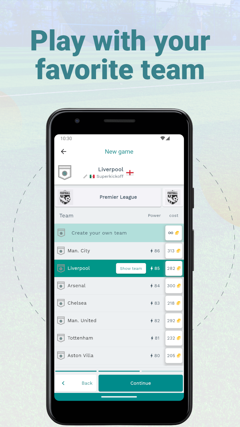 اسکرین شات 1 بازی Superkickoff Football Manager