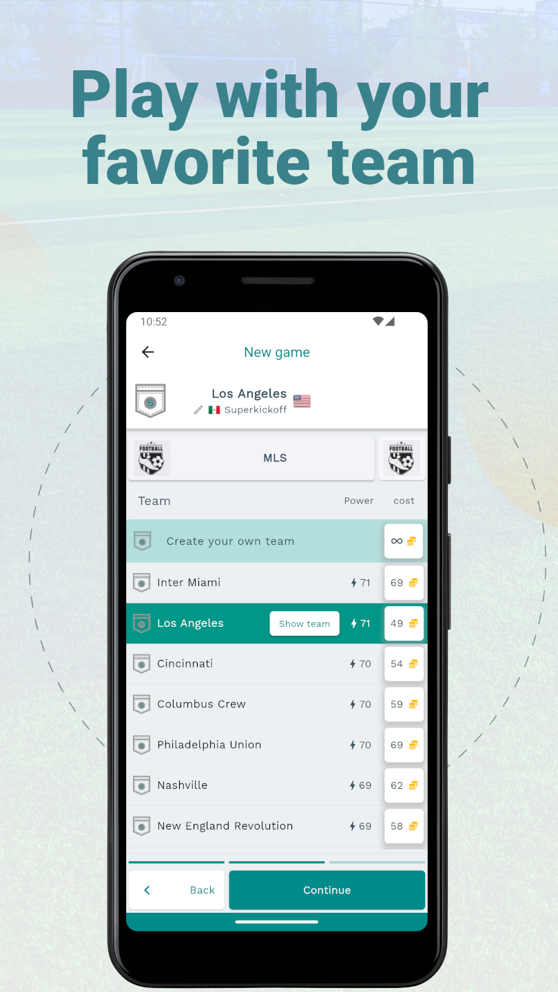 اسکرین شات 1 بازی Superkickoff - Soccer manager