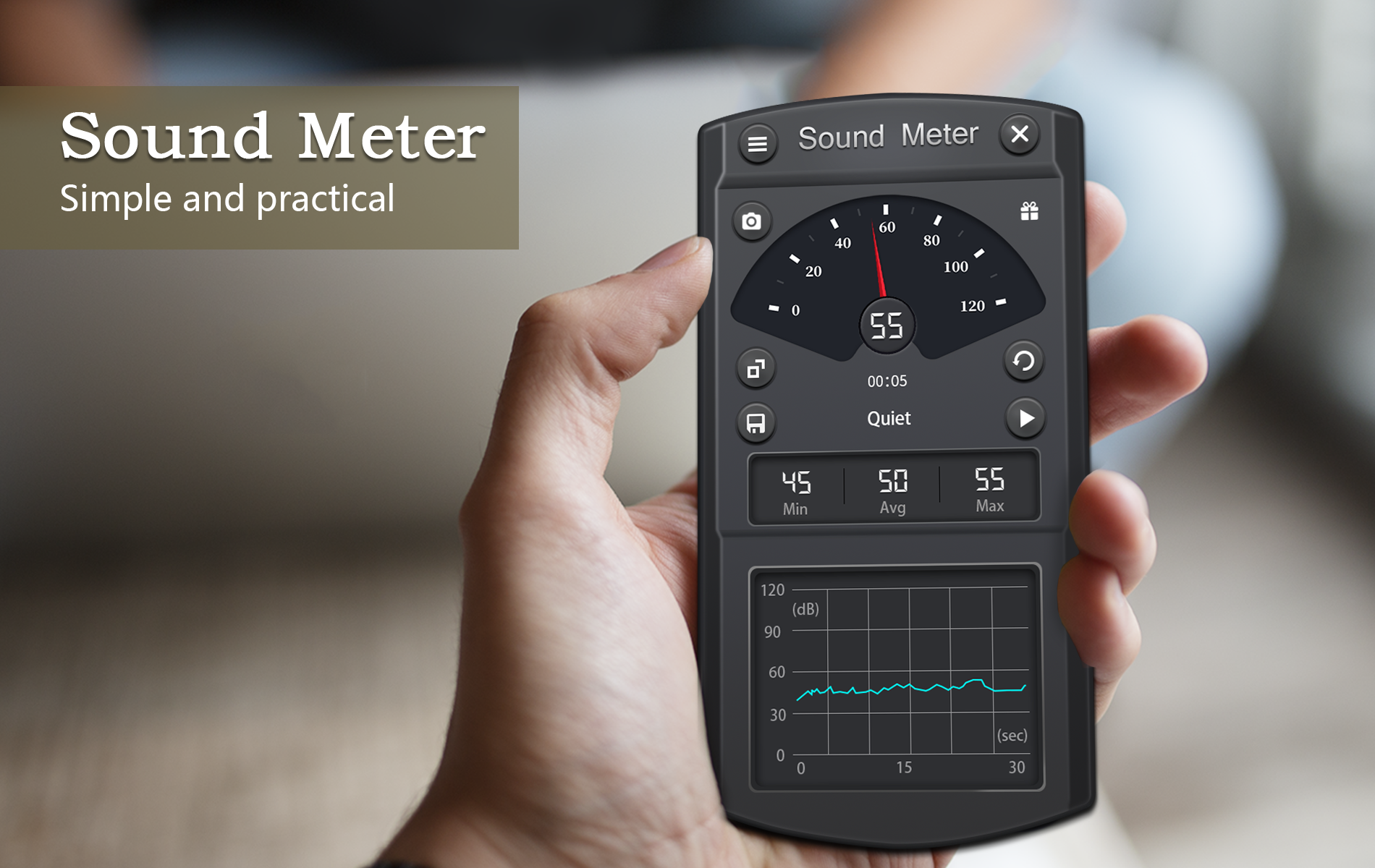 اسکرین شات 1 برنامه Sound Meter - Decibel Meter
