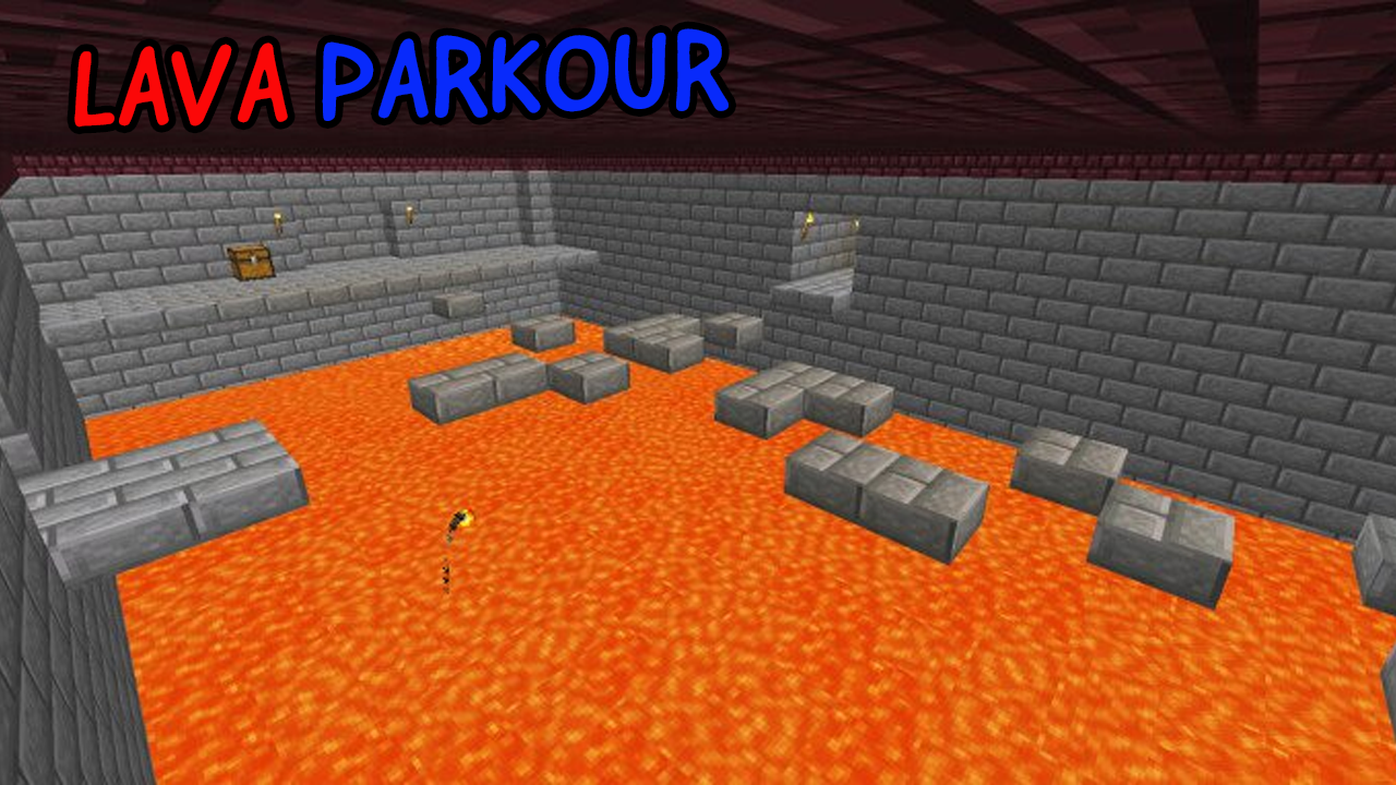 اسکرین شات 1 برنامه Parkour for MCPE - lava map