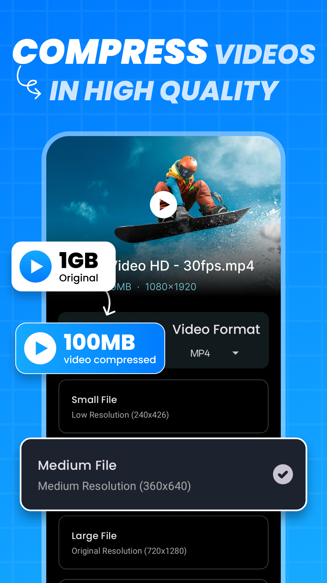 اسکرین شات 2 برنامه Video Compressor & Converter