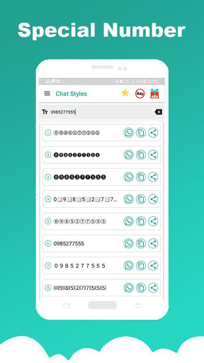 اسکرین شات 3 برنامه Chat Styles: Cool Font & Stylish Text for WhatsApp