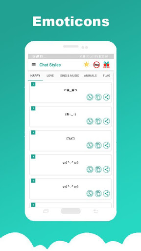 اسکرین شات 1 برنامه Chat Styles: Cool Font & Stylish Text for WhatsApp