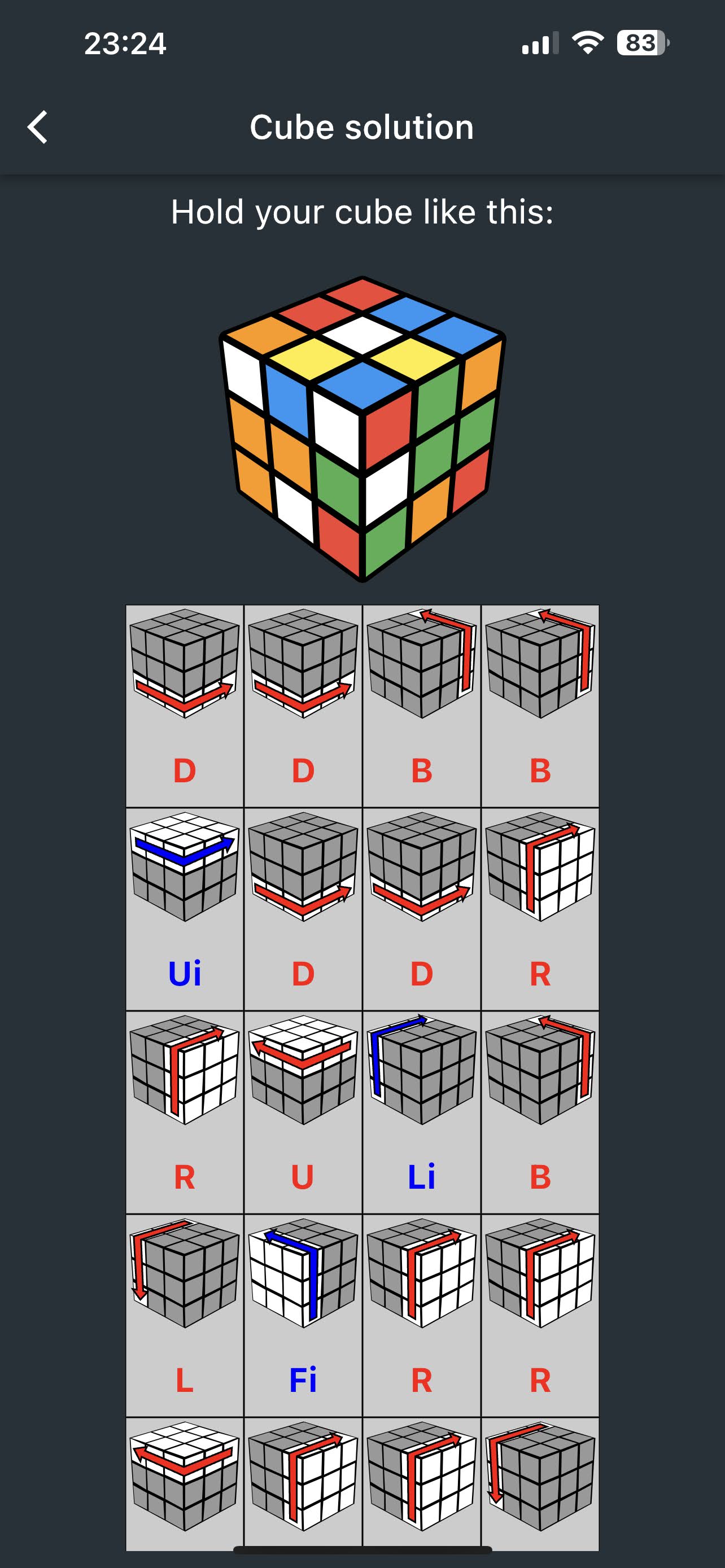 اسکرین شات 3 برنامه Rubik's Cube Solver & Tutorial