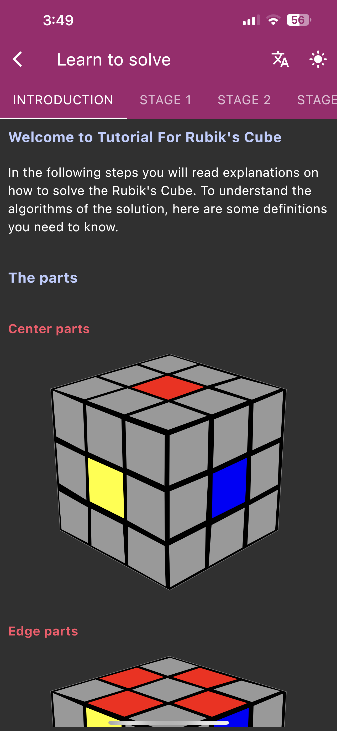 اسکرین شات 4 برنامه Rubik's Cube Solver & Tutorial